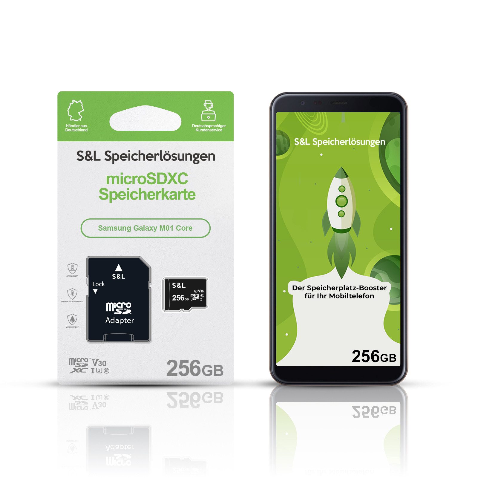 microSD Karte S&L für Samsung Galaxy M01 Core Speicherkarte