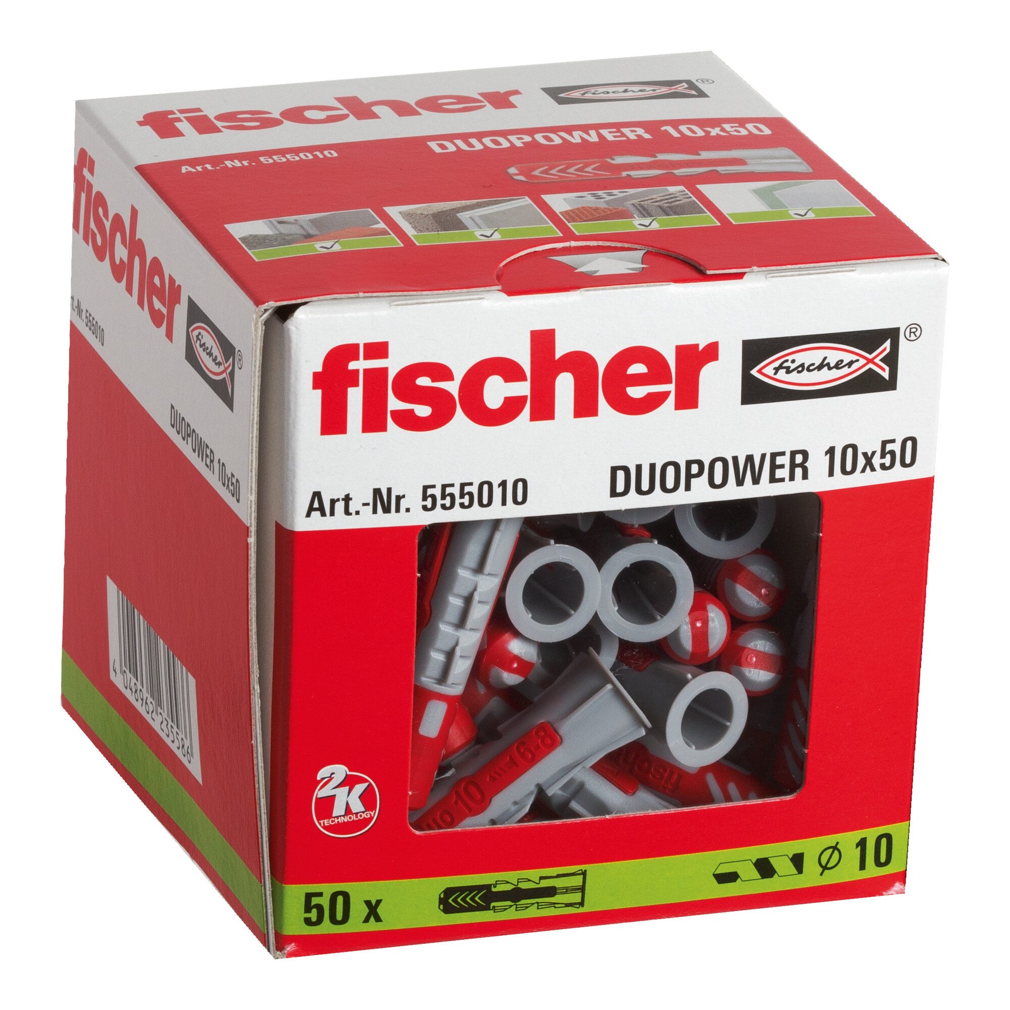 fischer Spreizdübel fischer DuoPower 10x50 50 Stk