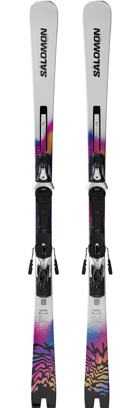 Salomon Ski E ADDIKT PRO 66 + MI12 GW WHITE/RACE BLUE/RHODAMINE