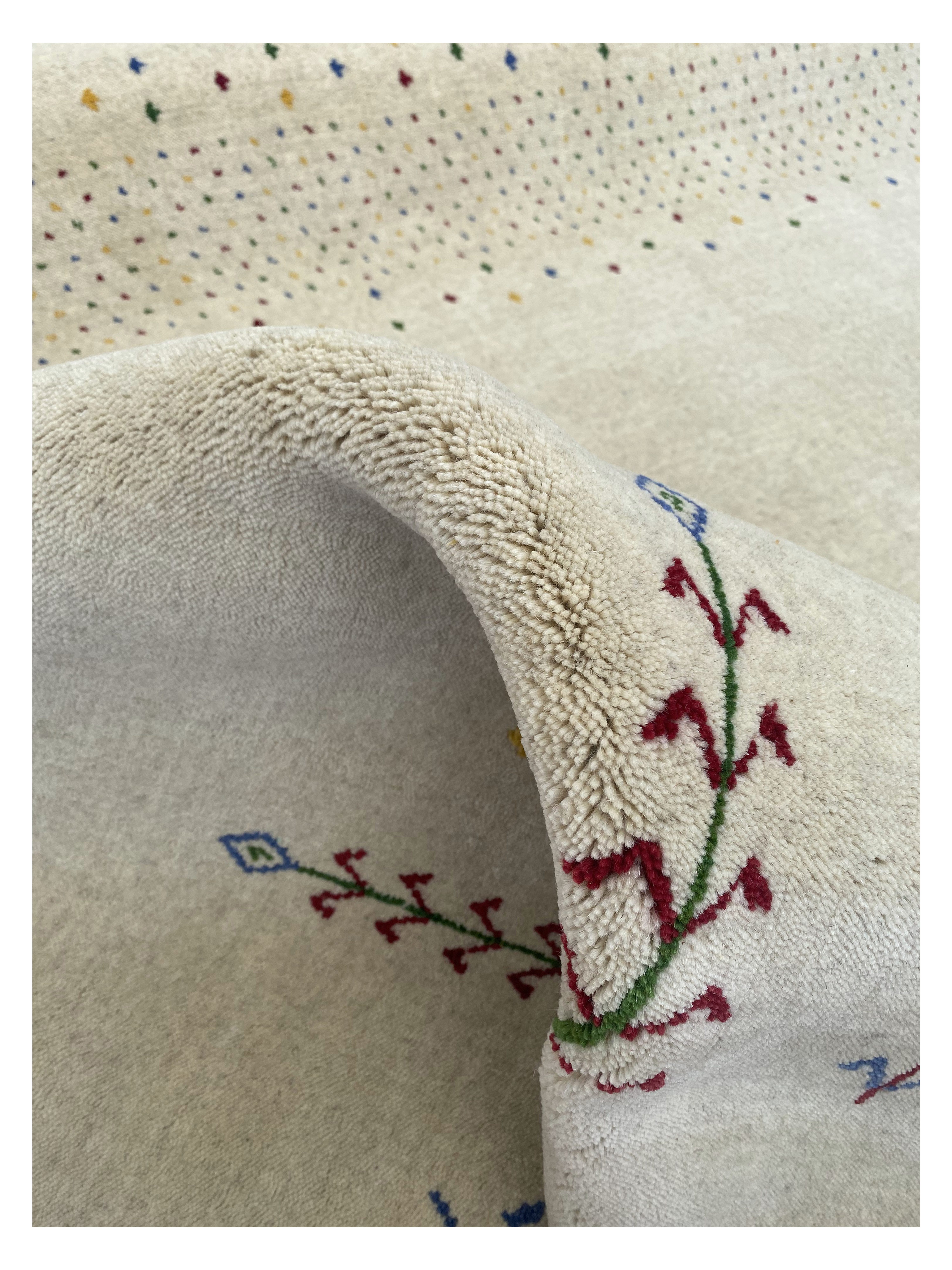 Wawa Teppich Orientteppich Beiger Orientteppich – Handgewebt, 100 % Wolle, Naturfarbe AC3
