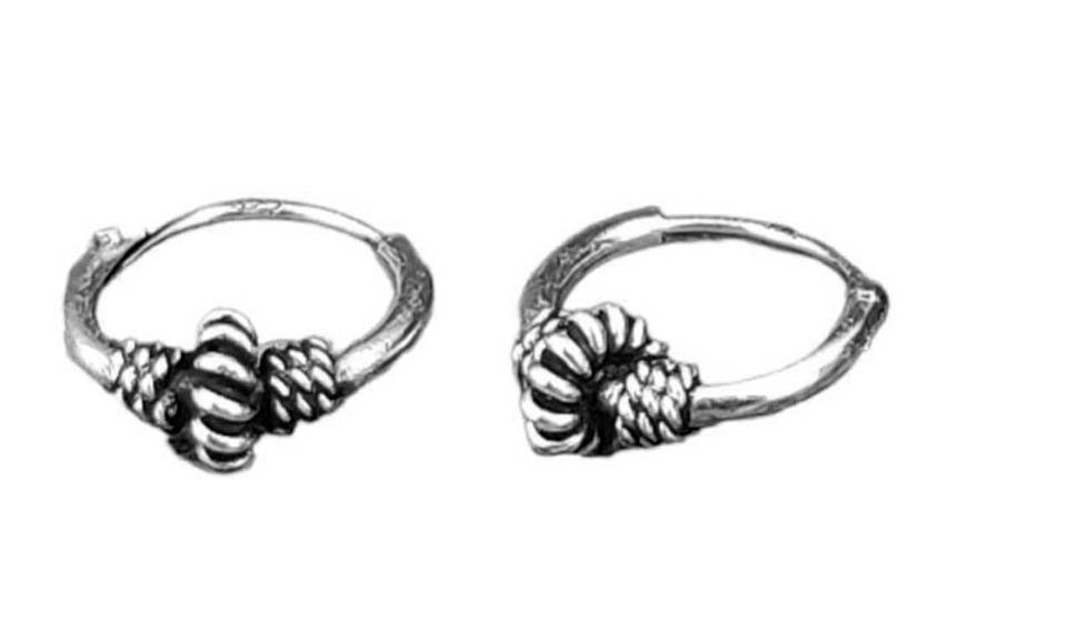 Kiss of Leather Ohrring-Set Bali Creole 925 Silber Kreolen Ohrringe Ohr Paarpreis Sterling