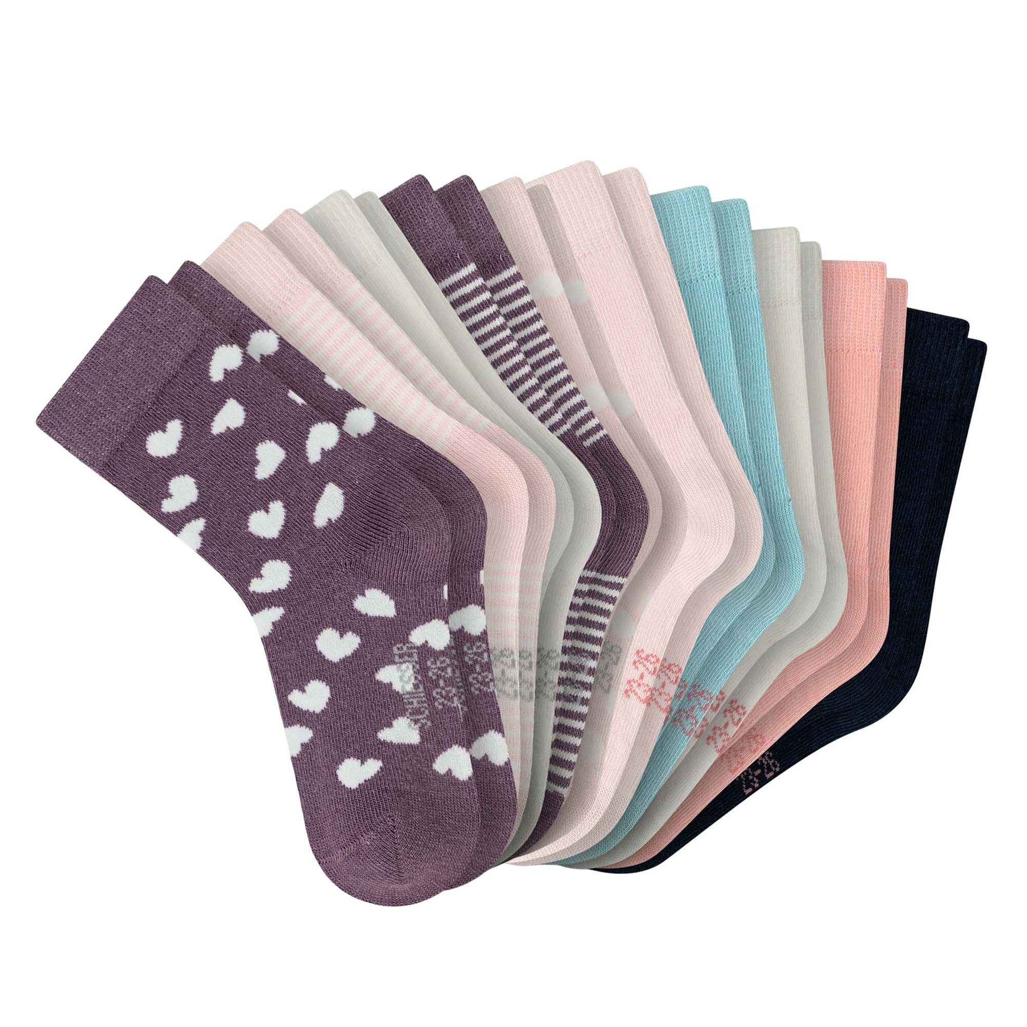 Schiesser Freizeitsocken Mädchen Socken 10er Pack Baumwolle (Packung, 10er Pack)