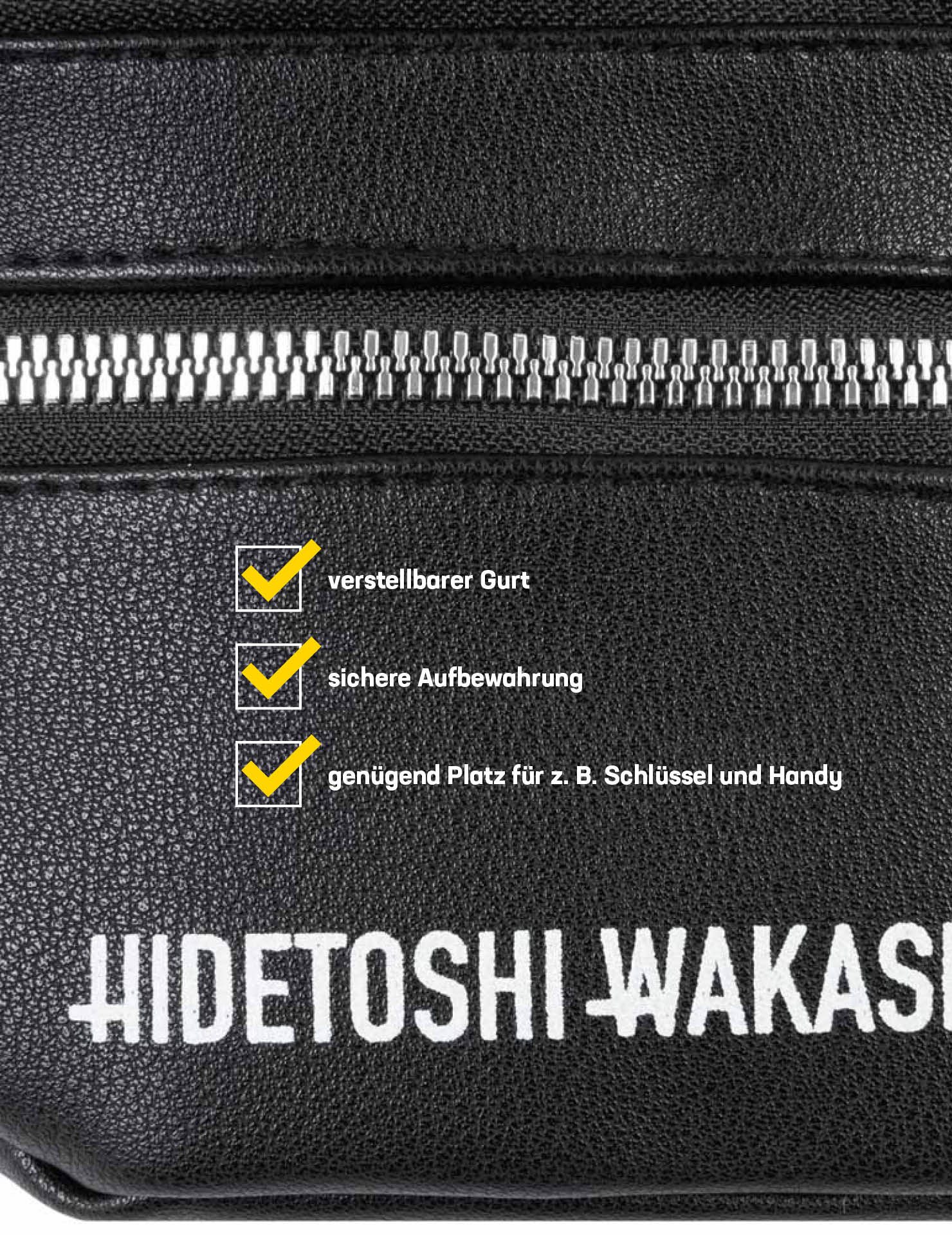HIDETOSHI WAKASHIMA Bauchtasche HIDETOSHI WAKASHIMA "Urakawa" Bauchtasche, tragbar als Gürtel-, Umhängetasche oder Crossbody