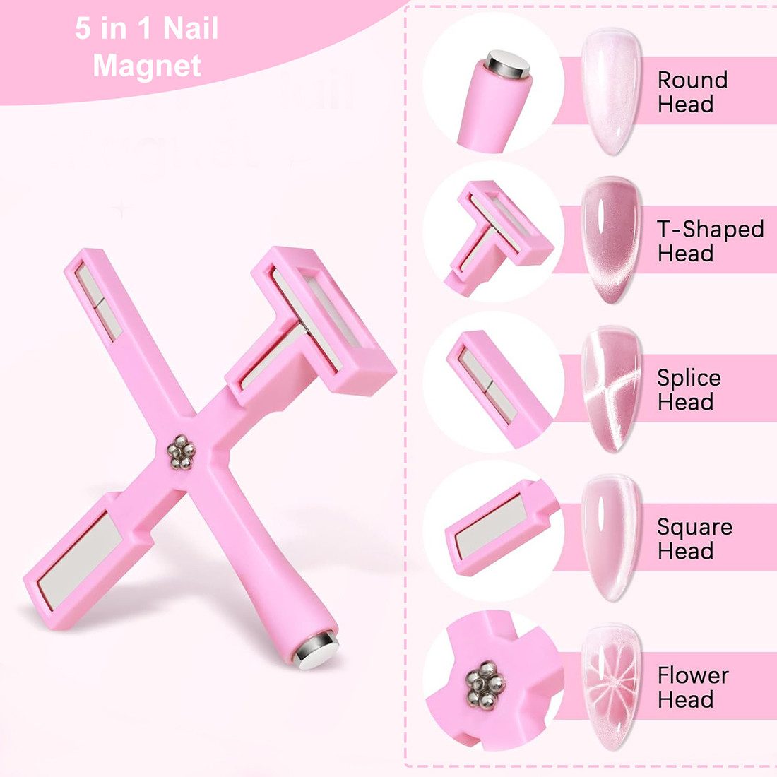 DEBAIJIA Nageldesign Zubehör 5-in-1 Magnetisches Nagel Katzenaugen-Gel-Polierwerkzeug – Bild 4 von 5