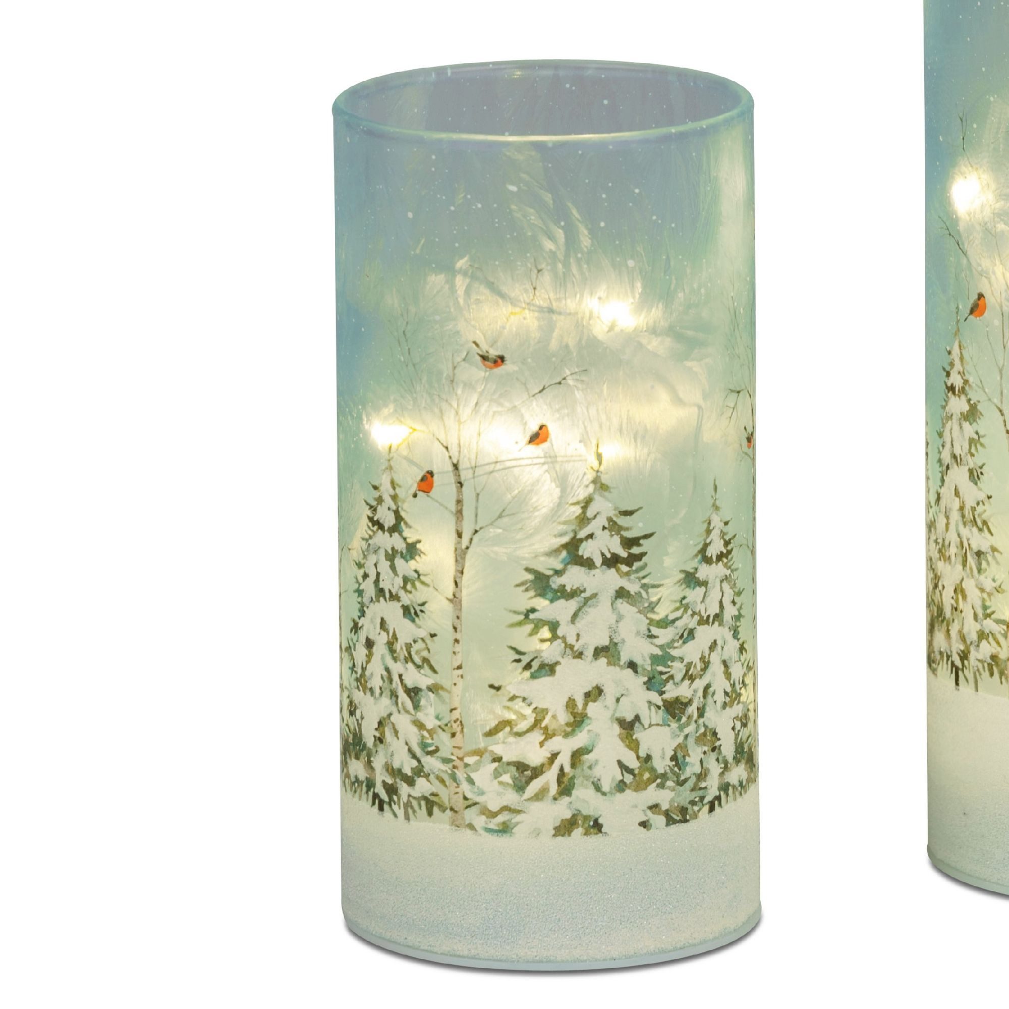 formano Nachttischlampe Winterwald, Mit Timerfunktion, Eis, Motiv: Winterwa günstig online kaufen