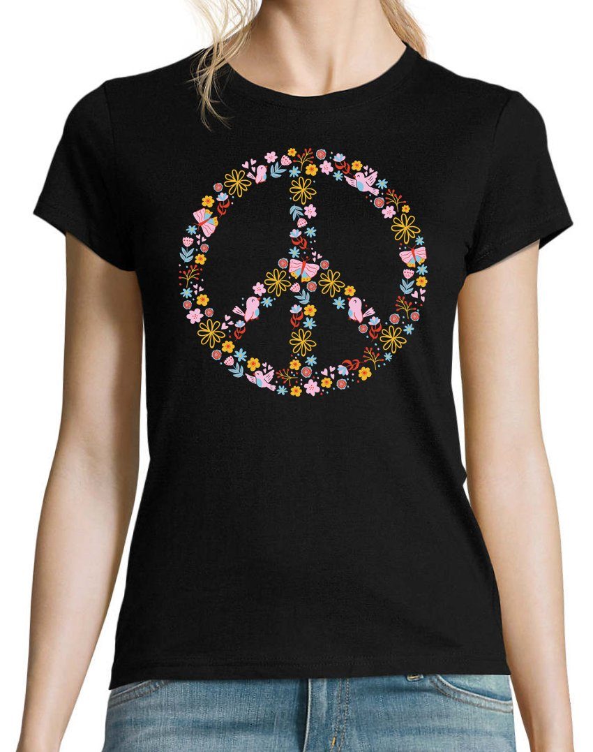 Youth Designz T-Shirt Peace Flowers Damen günstig online kaufen