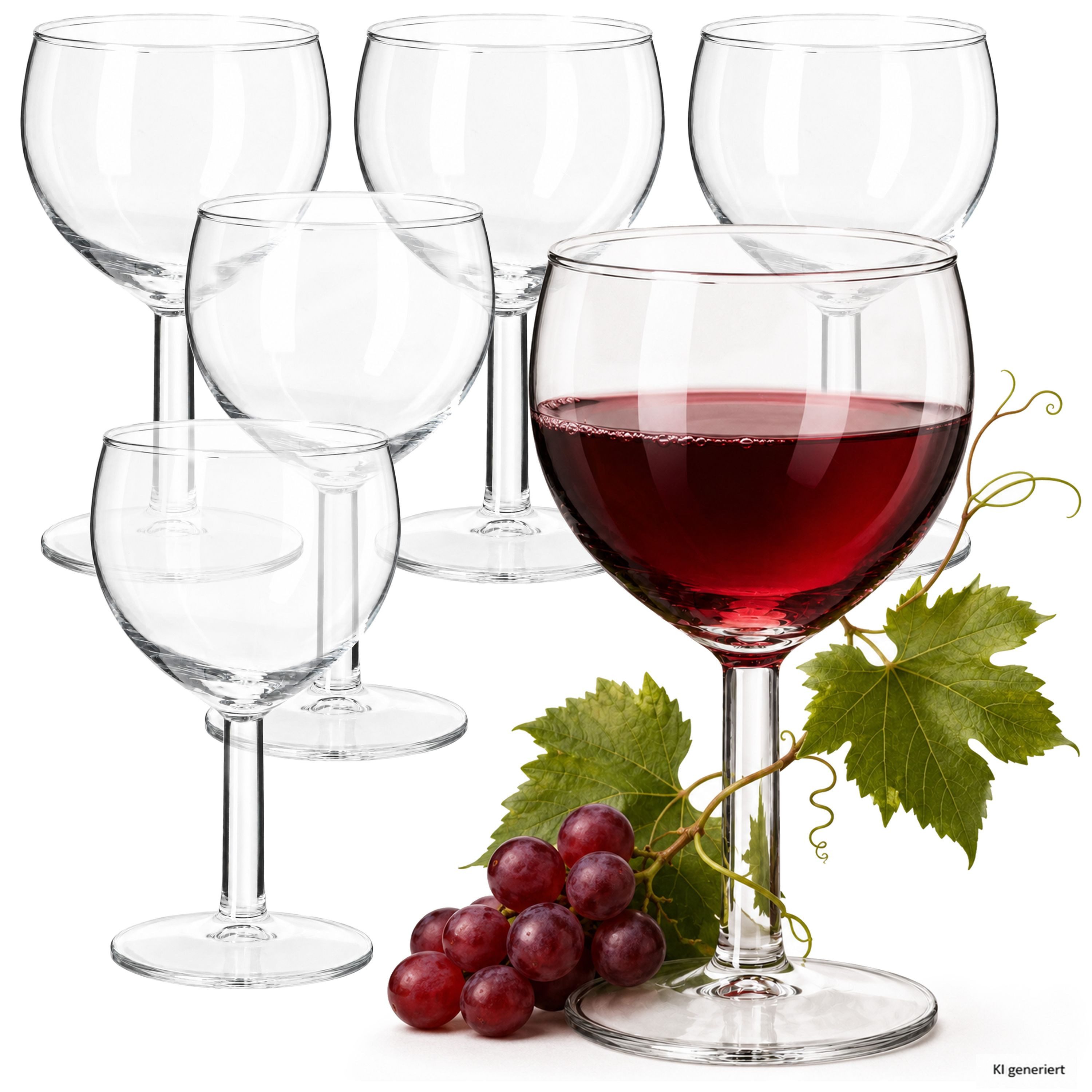 MamboCat Weinglas 6x Ballon Weingläser 190ml Wasserglas Rotweinkelch Weißwein Gastro, Glas
