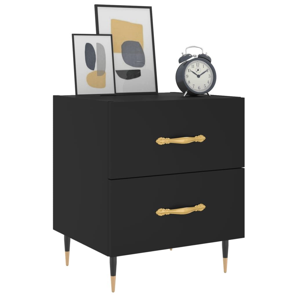 vidaXL Nachttisch Nachttisch Schwarz 40x35x47,5 cm günstig online kaufen