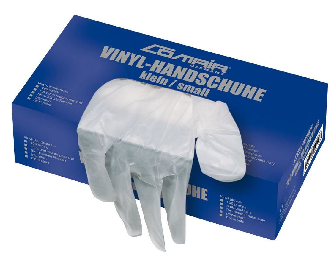 Einweghandschuhe Vinyl Handschuhe gepudert Größe L 100 Stk