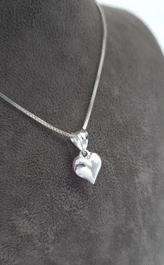 NAHLE Kette mit Anhänger Herz Damen Silberkette kleiner Herz Anhänger (2-tlg., inkl. Etui), rhodiniert, anlaufgeschützt