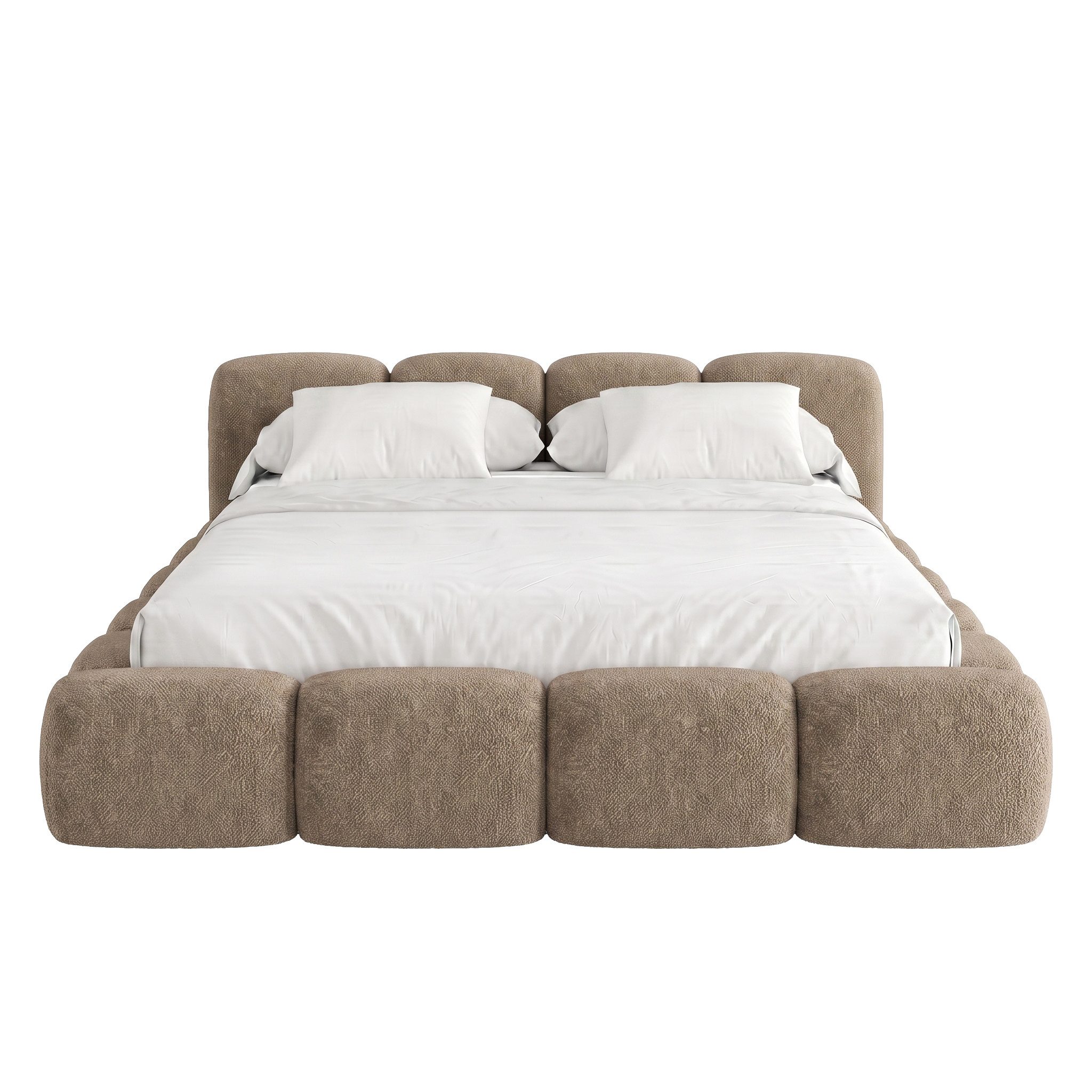 Muffo Polsterbett SUENO Metalllattenrost, Bettkasten, Chenille-Stoff (Ein Doppelbett 140x200 / 160x200 / 180x200 / 200x200 cm), mit Kopfteil Frei Verwendungsste – Bild 5 von 5