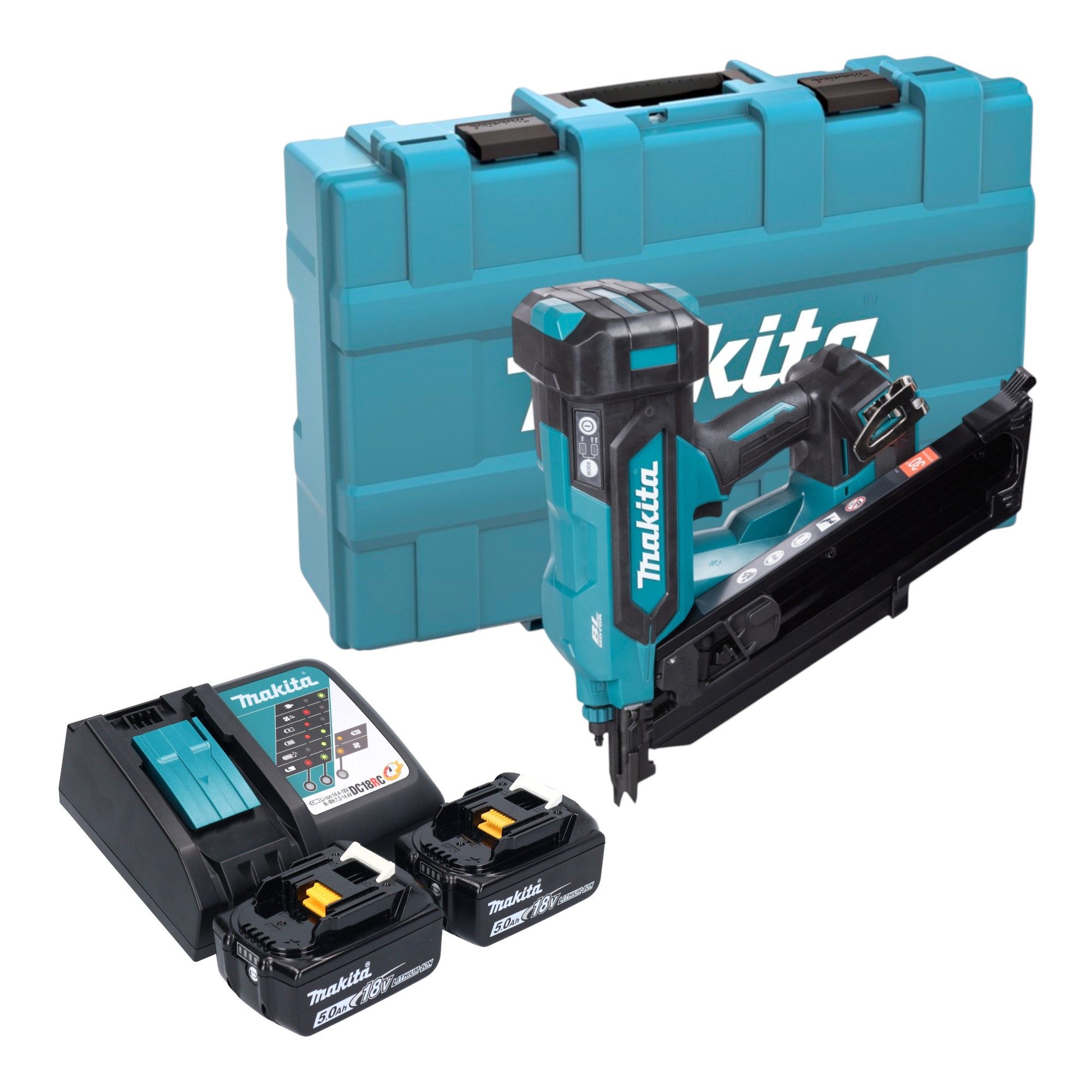 Makita Druckluft-Nagler DBN 900 RTK Akku Streifennagler 18 V 50
