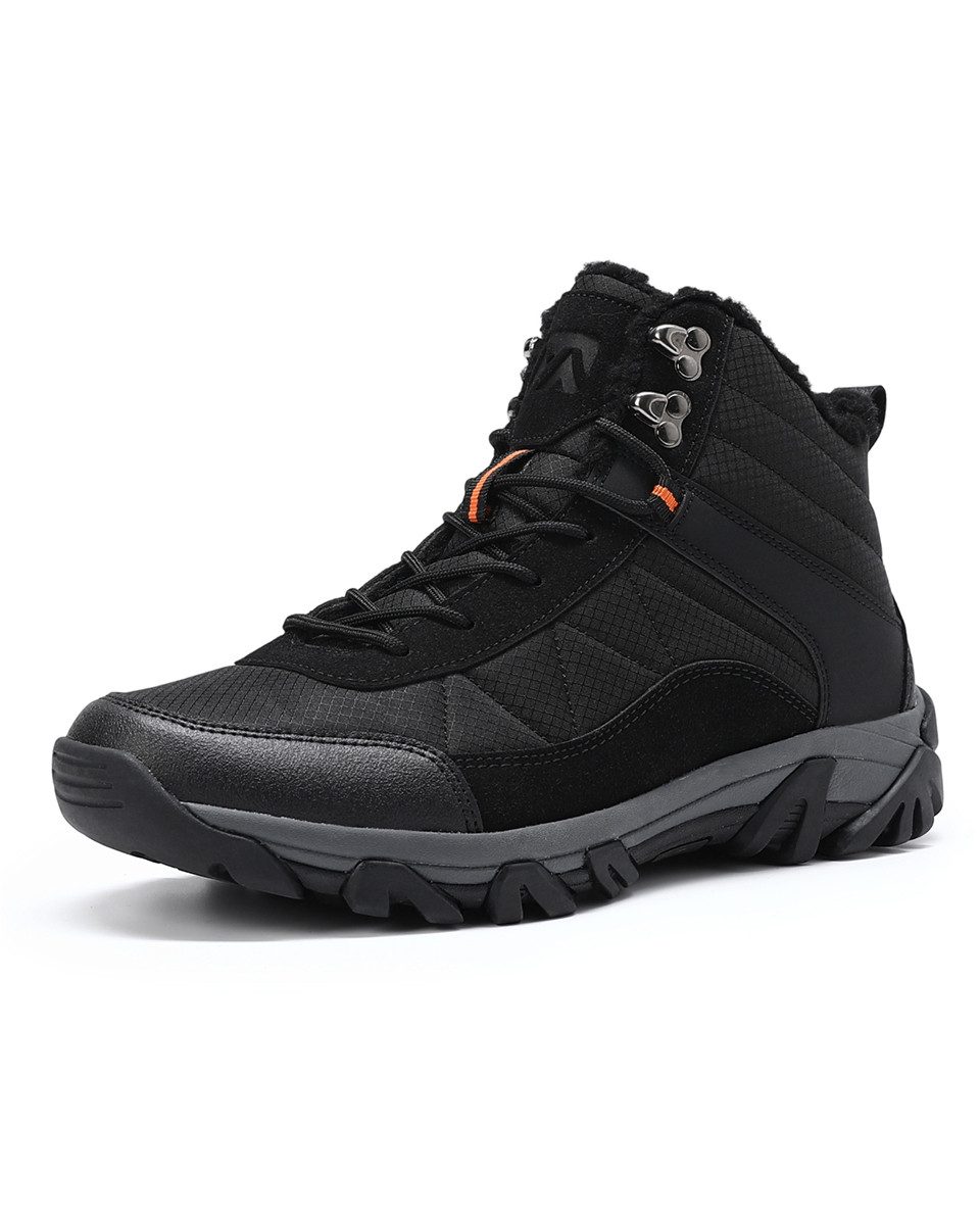 YOUTHUP Herren MID warm gefütterte Winterstiefel Trekking Wanderschuh verschleißfest & winddicht