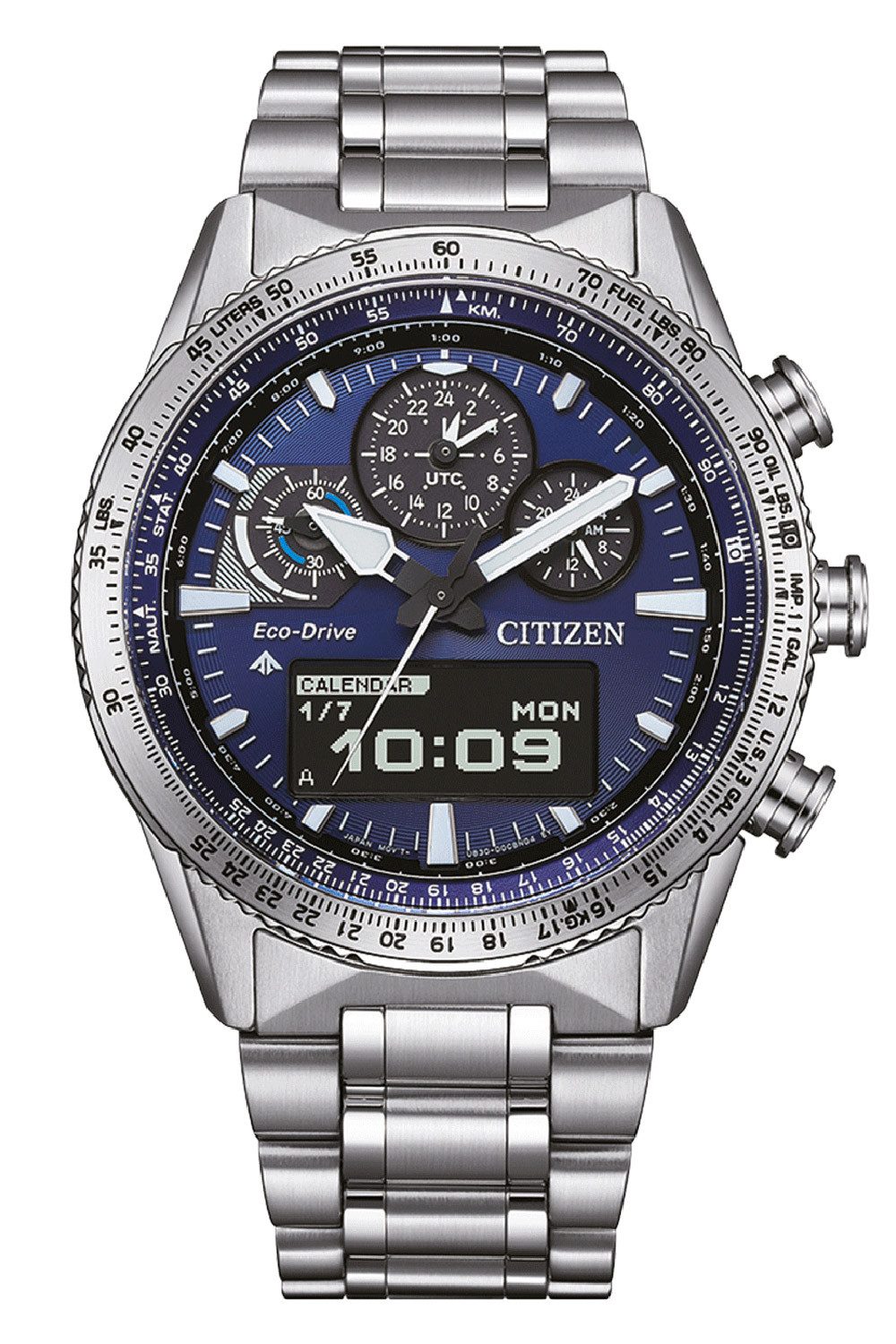 Citizen Solaruhr Eco-Drive Promaster Sky Flieger-Uhr Blau