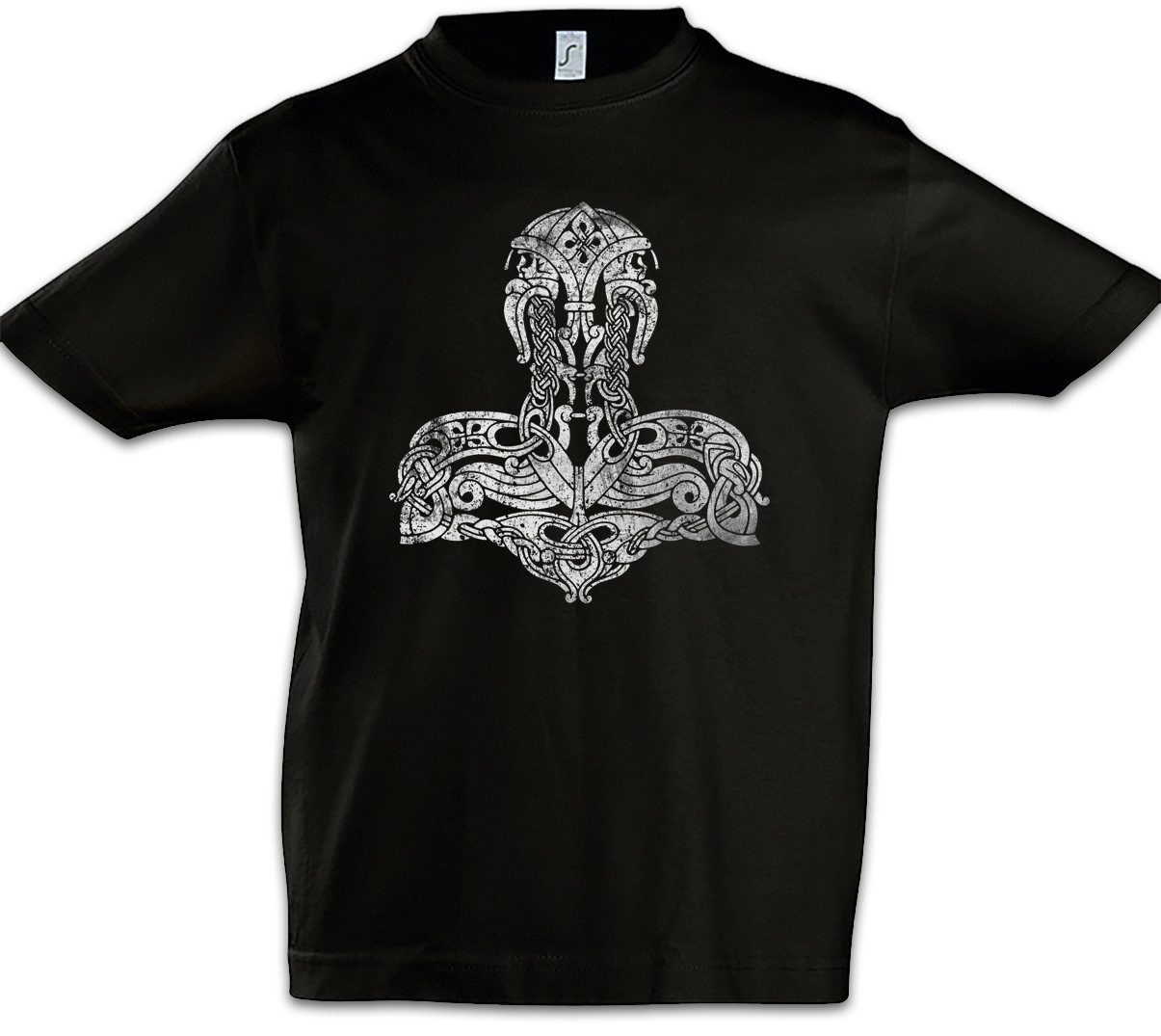Print-Shirt Thor's Hammer II Kinder T-Shirt Mjölnr Viking Vikings Wikinger Thor