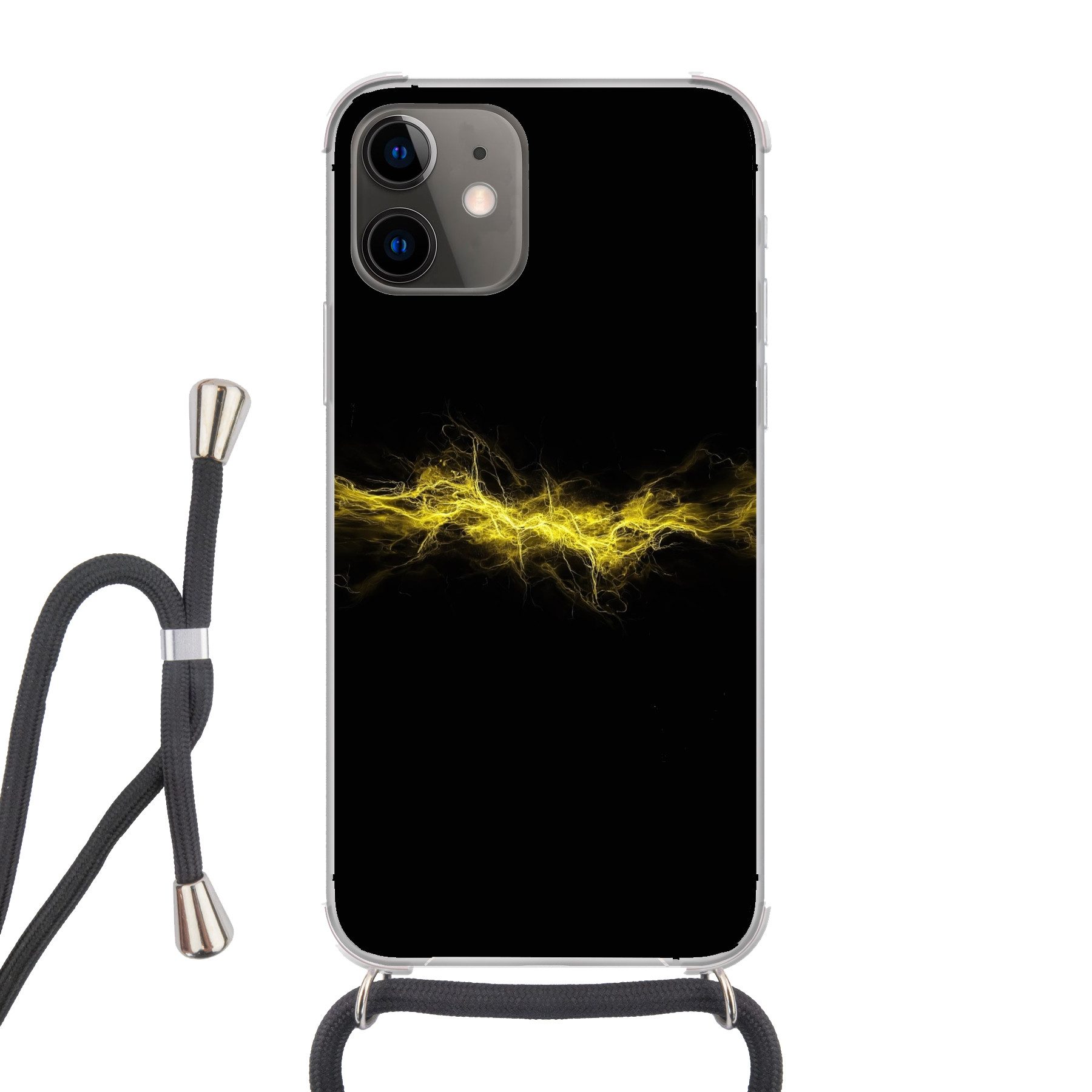 MuchoWow Handyhülle für Apple iPhone 11 3-2, Tragbare Handyhüllen mit Kette zum umhängen, Handykette Handyband