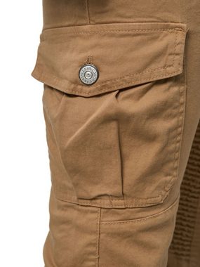 John Kayna Cargojeans Herren Cargo Hose Slim Fit Utility Jeans Männer Chino Herrenhose Stoff (Chino Cargohose Streetwear, 1-tlg) Freizeit Business Casual