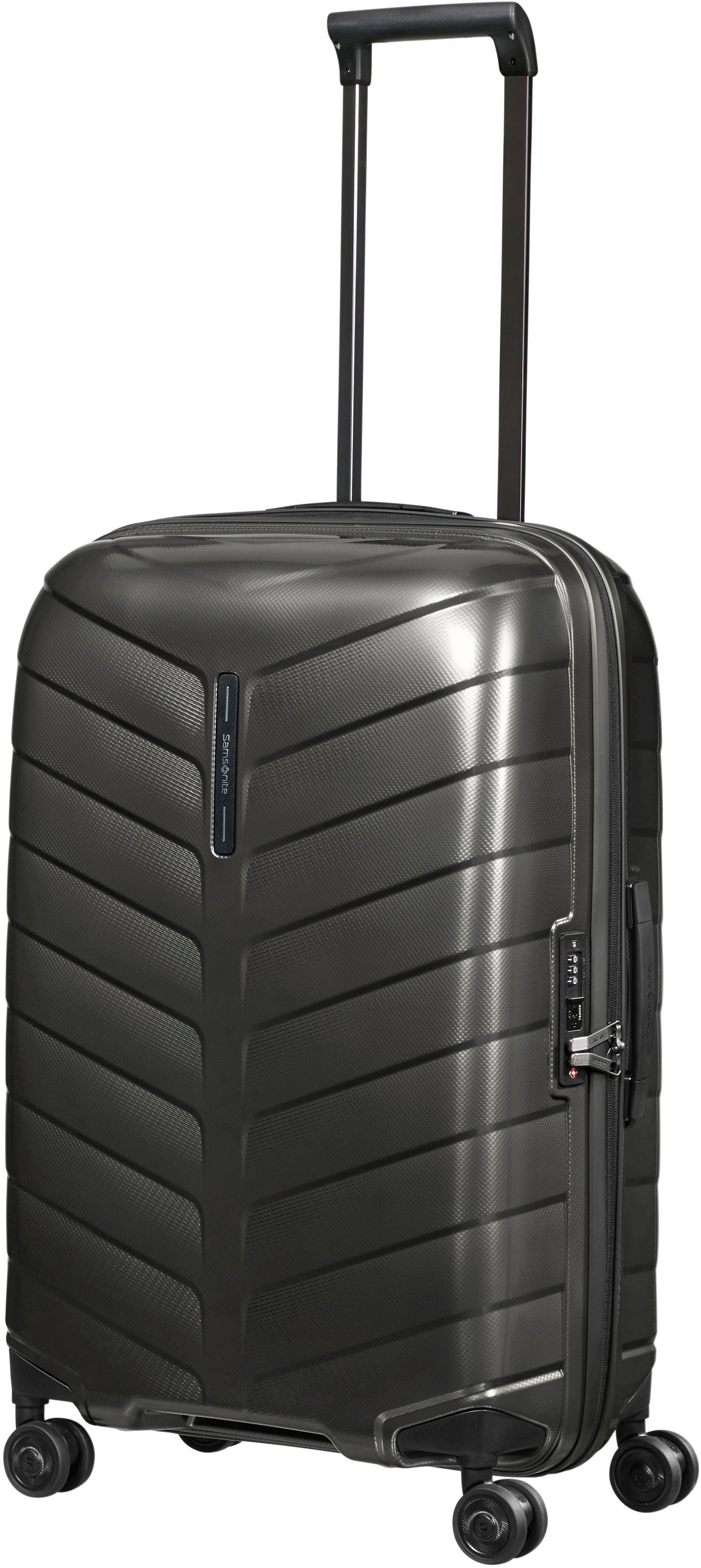 Samsonite Hartschalen-Trolley ATTRIX, verschiedene Größen und Farben, 4 Rollen, aus Polypropylen, mit Bodenfach, Reißverschlussfach und Tasche