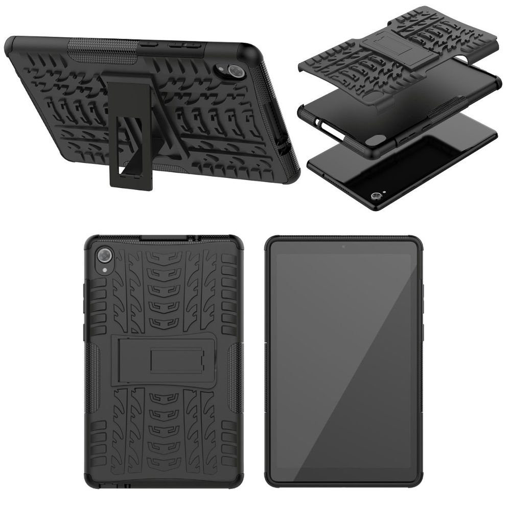 Wigento Tablet-Hülle Für Lenovo Tab M8 8.0 2020 TB-8705F aufstellbare  Outdoor Hybrid Tablet Tasche Etuis Cover Case Schutz Robust Neu