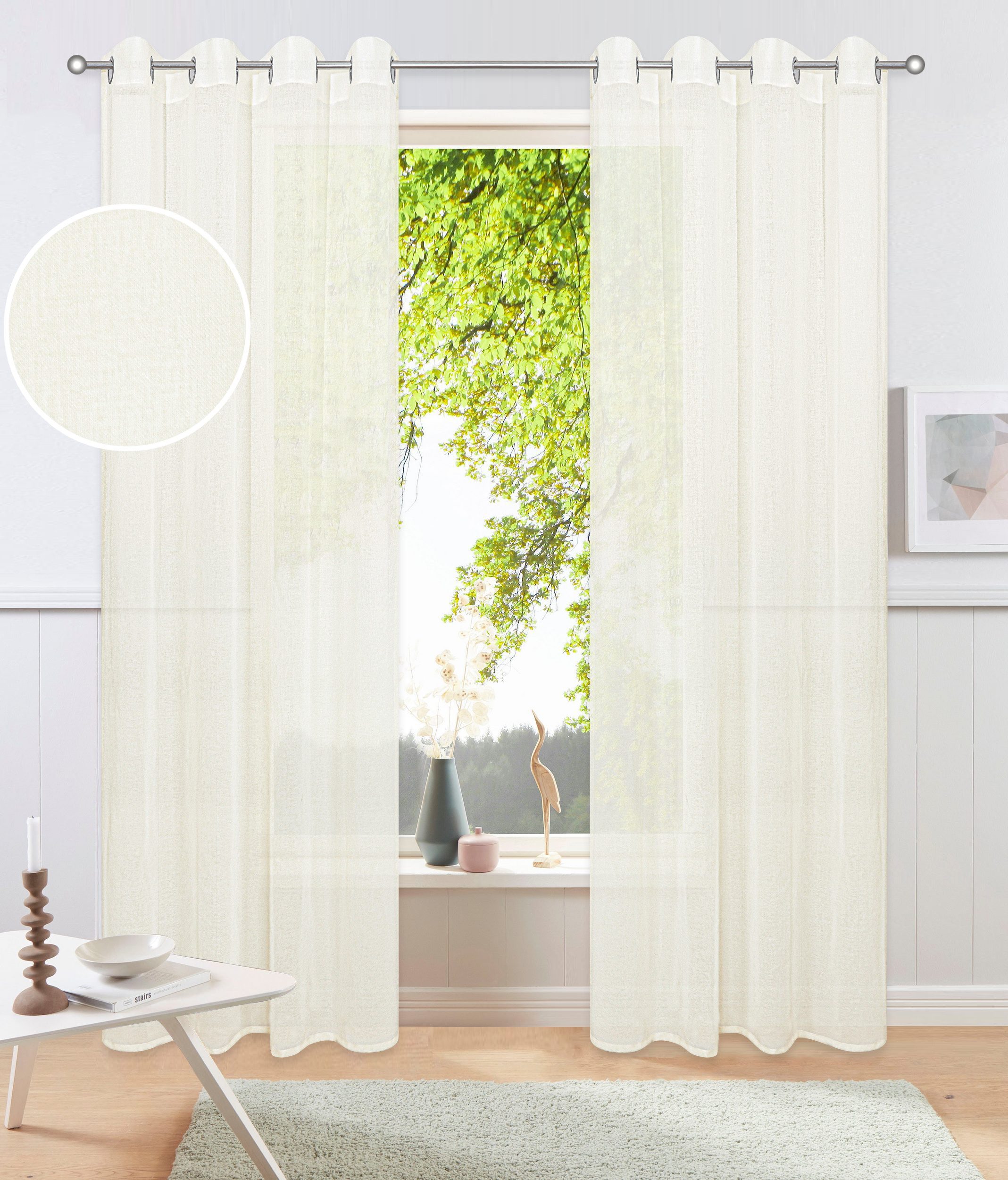OTTO home Gardine Dolly (1 St), Ösen, transparent, Transparent, Gewebt, Polyester