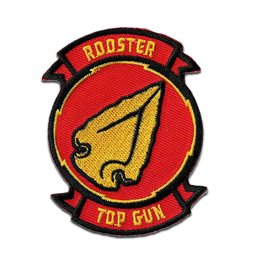 TOP GUN Aufnäher Bügelbild, Aufbügler, Applikationen, Patches, Flicken, zum aufbügeln, Polyester, Comercial Mercera Top Gun Maverick Rooster - Größe: 7,3 x 5,7 cm