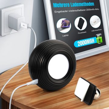 OULENBIYAR Schreibtischlampe LED Wandleuchte Innen LED-Tischlampe Touch Control Helligkeitsstufen, LED fest integriert, Kaltweiß, Naturweiß, Warmweiß, Abnehmbar, 360° drehbare, für Wohnzimmer Schlafzimmer Treppenhaus Flur