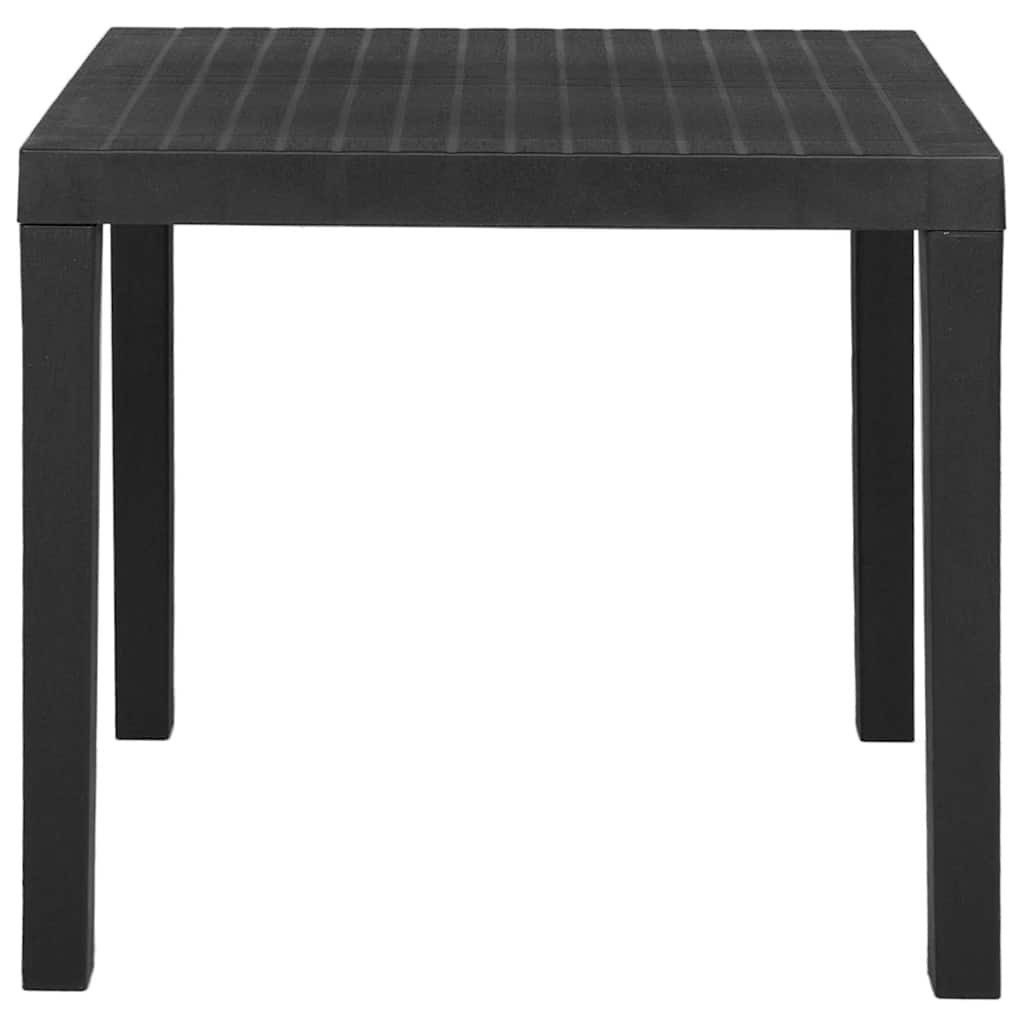 vidaXL Gartentisch Gartentisch Grau 79x65x72 cm Kunststoff (1-St)
