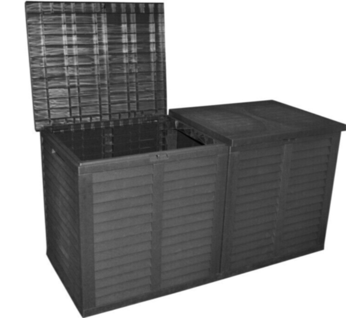 finehomegarden Auflagenbox XXL Kissenbox 750 Liter Fassungsvermögen 155x66x80cm Gartenbox (1 St), anthrazit Aufbewahrungsbox Gartenkissen / Sperrgut