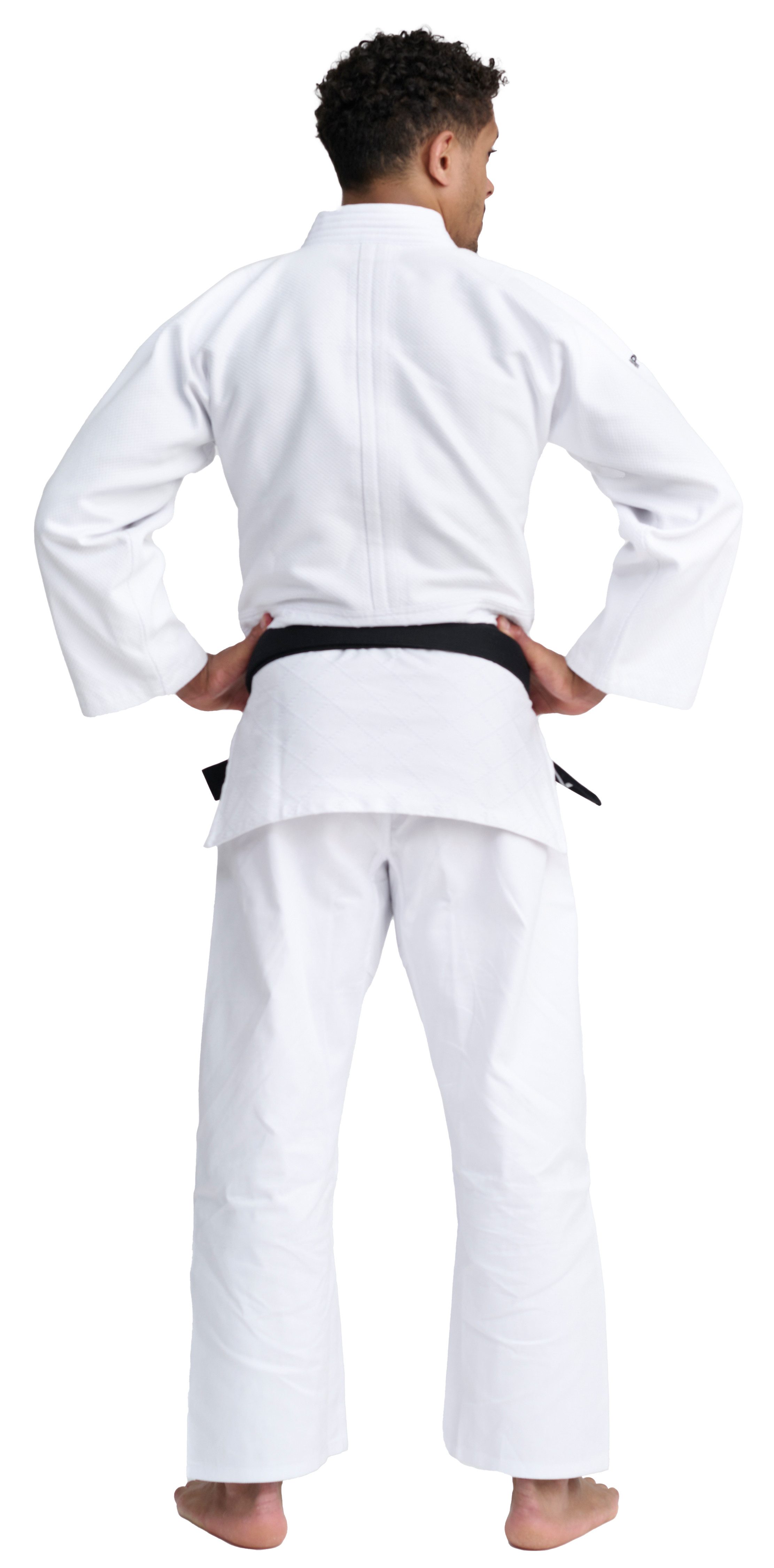 IPPONGEAR Judoanzug Basic 2 (Gummizug & Schnürband), Einsteiger & Kinder Judoanzug I 550gr/m² weiß