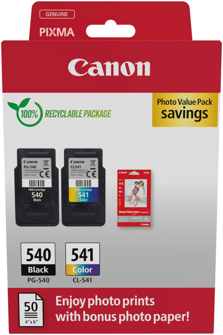 Canon PG-540/CL-541 Photo Value Pack Tintenpatrone (Packung, 2-tlg) – Bild 2 von 5