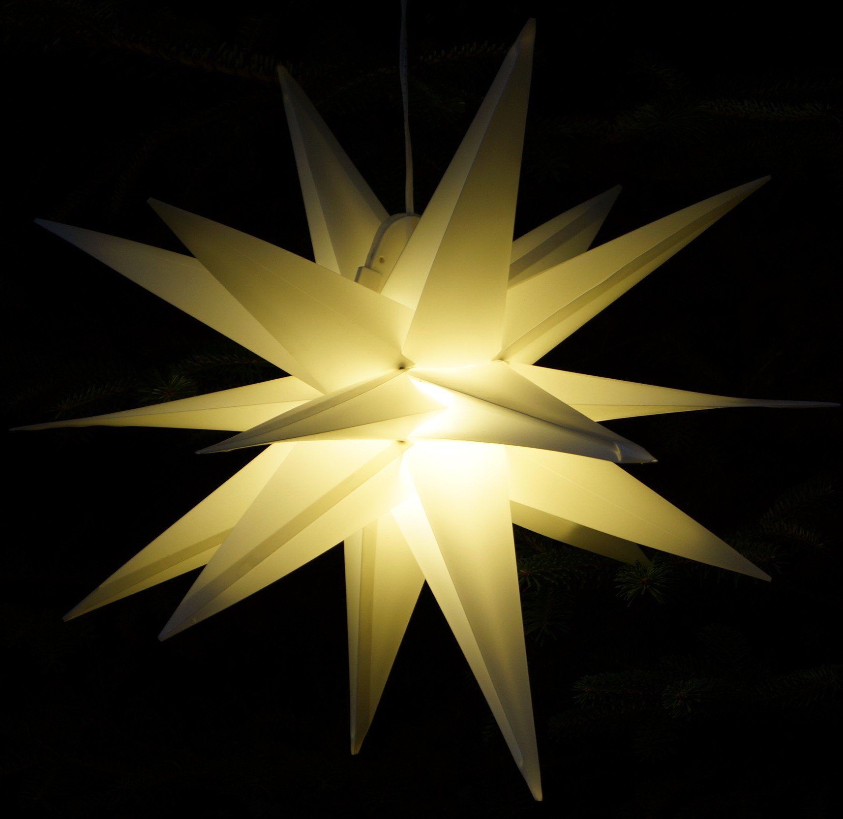 Guru-Shop LED-Stern für außen 3D Außenstern Kaspar, Weihnachtsstern,.., Leuchtmittel inklusive – Bild 4 von 5