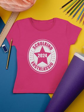 Shirtracer T-Shirt Schulkind 2024 - Erstklassig Einschulung Mädchen