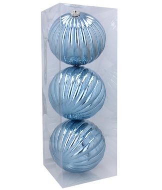 Sarcia.eu Weihnachtsbaumkugel Blaue Kugeln aus Kunststoff 15 cm, 3 Stück x 1 Pack