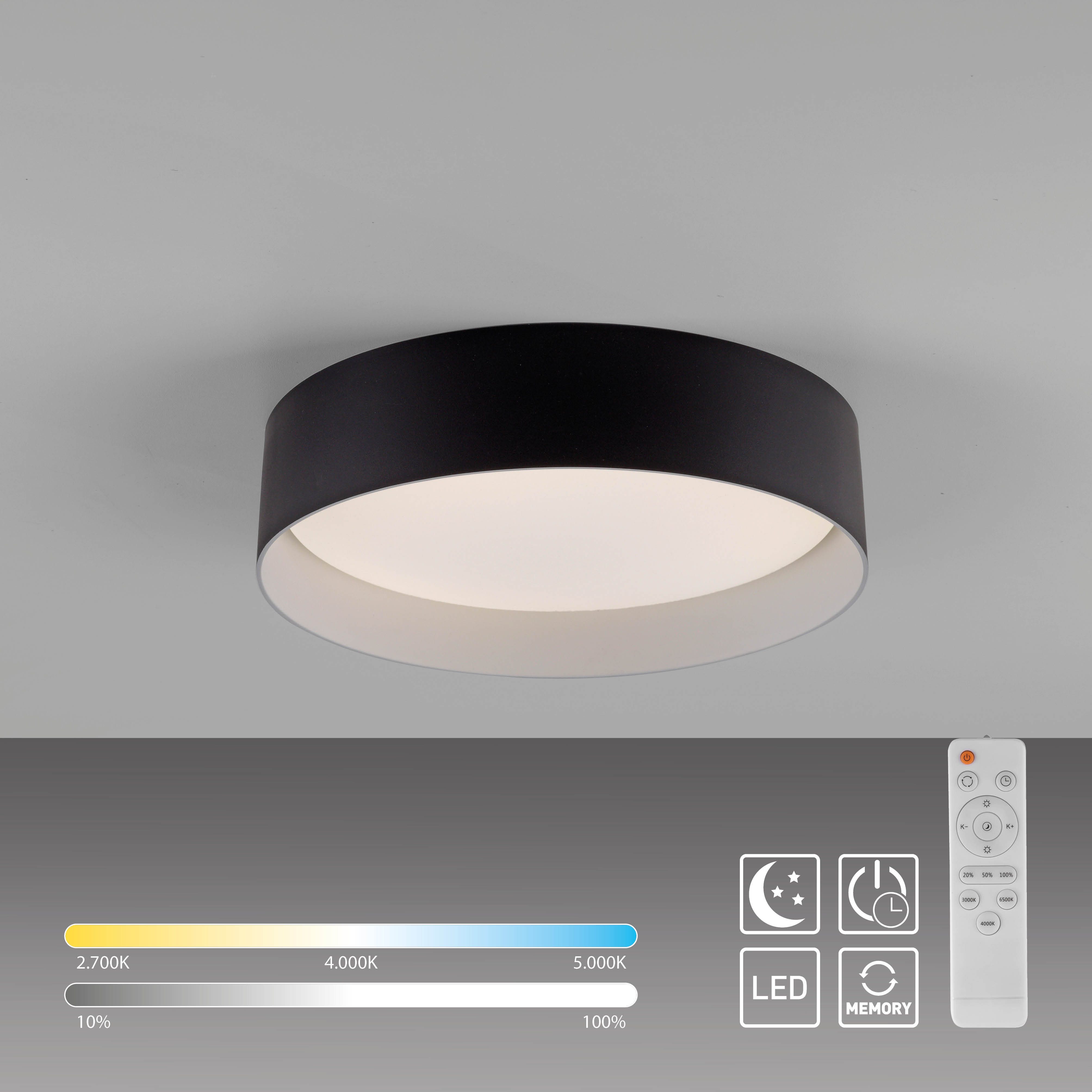 SCHÖNER WOHNEN-Kollektion LED Deckenleuchte TAVOLI, CCT - über Fernbedienung, LED fest integriert, warmweiß - kaltweiß, SCHÖNER WOHNEN Kollektion, CCT 2700-6500 – Bild 5 von 5