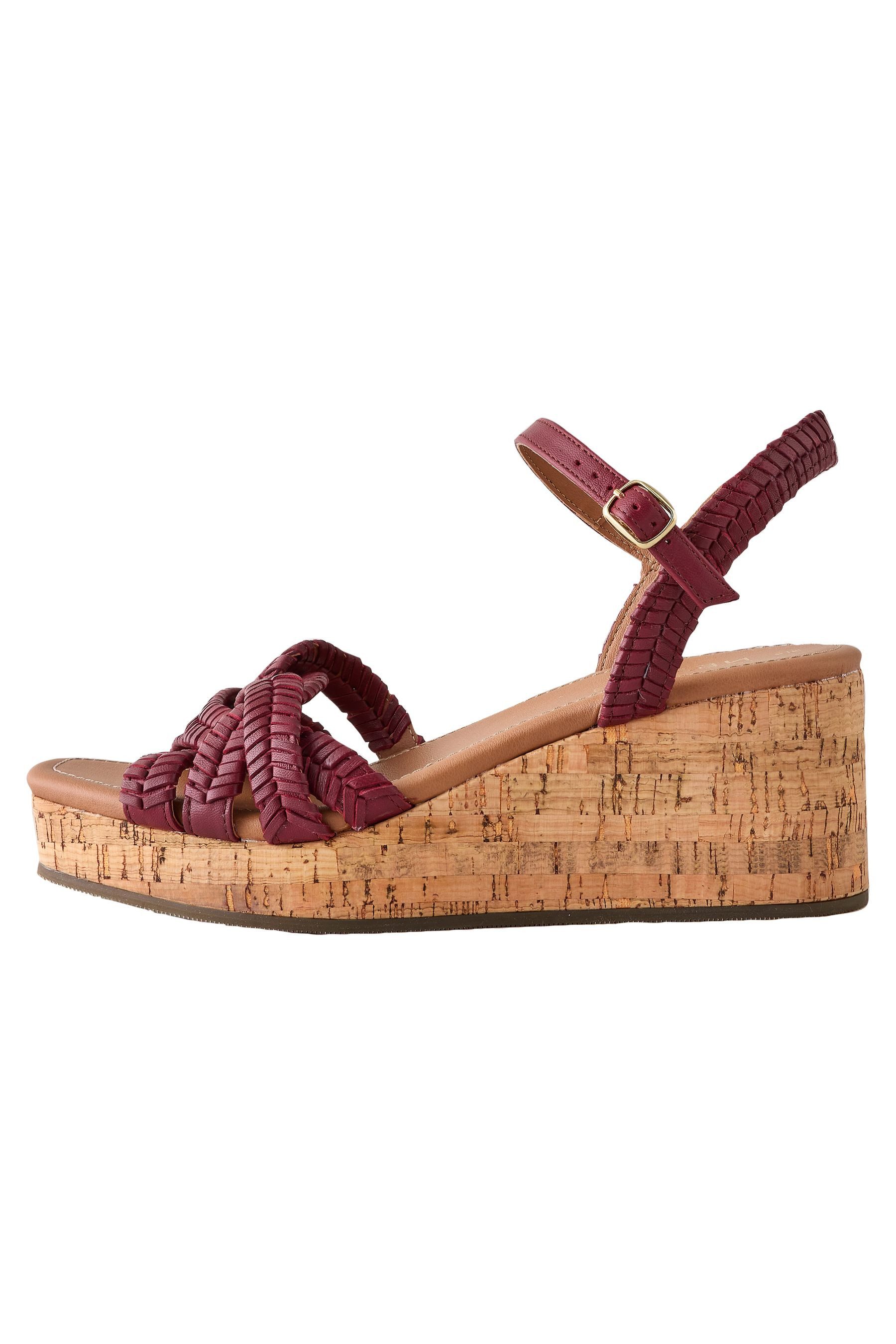 Next Forever Comfort® Leder-Wedges mit Flechtdesign Keilsandalette (1-tlg)