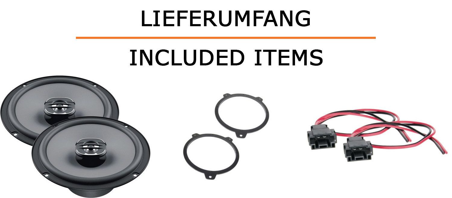 JUST SOUND best choice for caraudio Lautsprecher 16cm, Heckablage Hertz Hertz X 165 für BMW 3er E46 Coupe Auto-Lautsprecher (55 W)