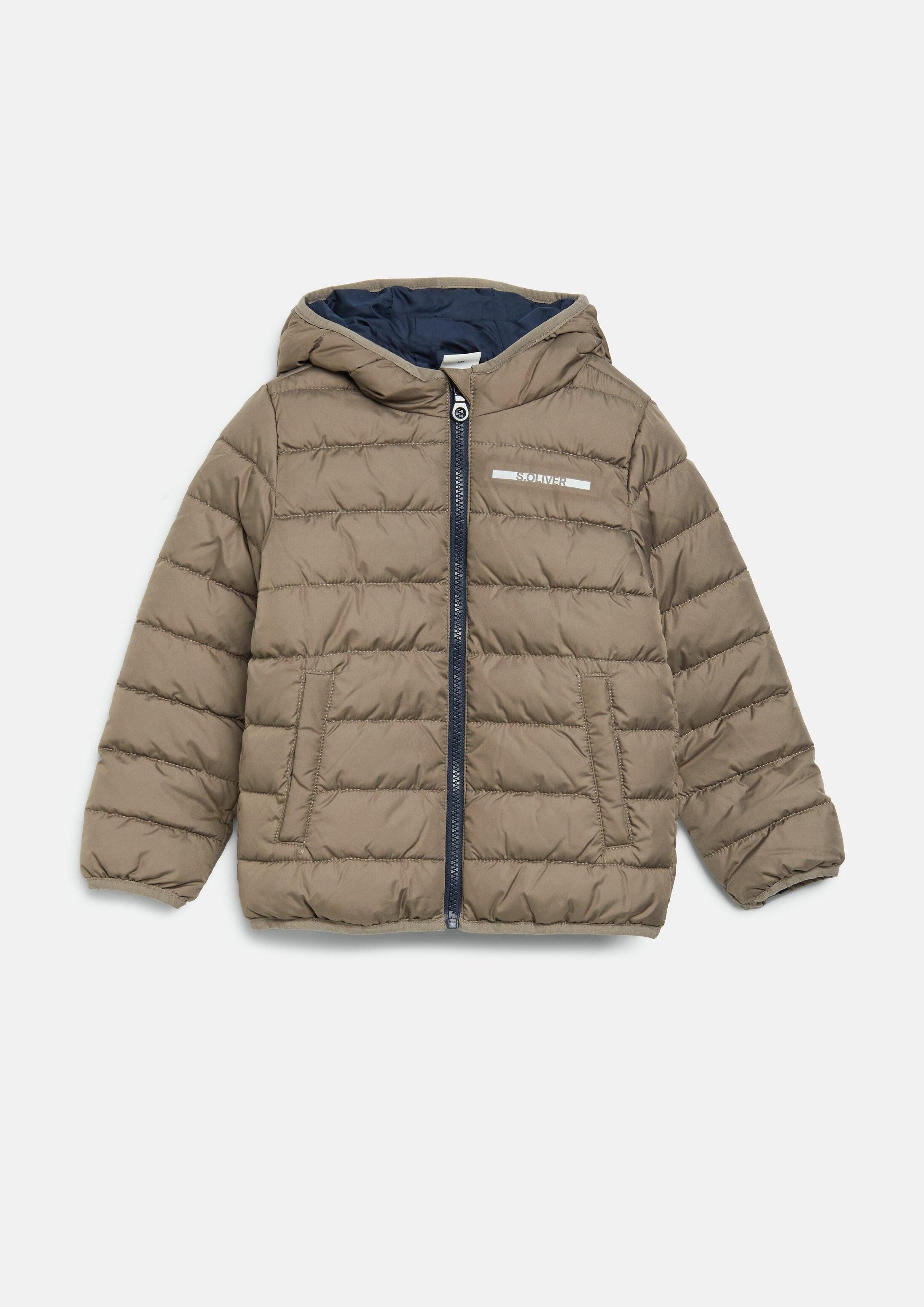 s.Oliver Funktionsjacke Outdoor-Jacke Leicht wattierte Unisex-Jacke mit Kapuze