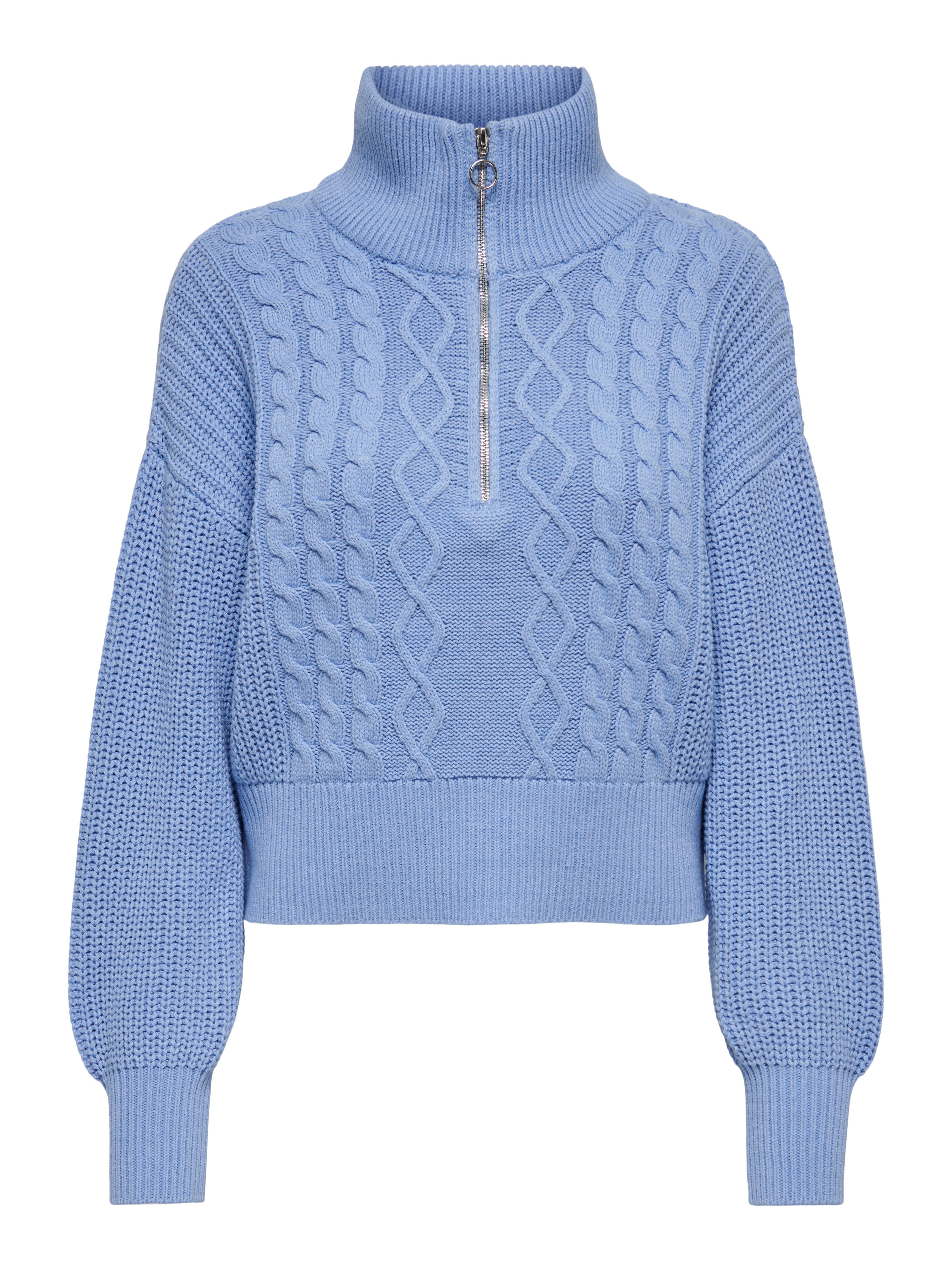 Stehkragenpullover ONLDORITTA LS CABLE ZIP HIG NECK KNT