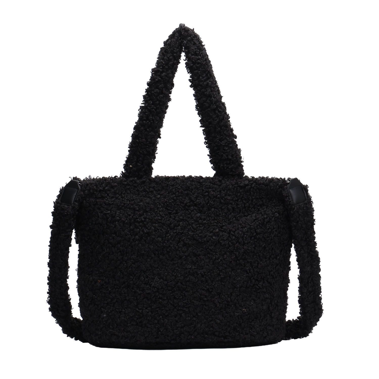ITALYSHOP24 Schultertasche DAMEN TEDDY Shopper Plüsch TASCHE Tote Bag Felltasche Kuscheltasche, Umhängetasche Wintertasche Beuteltasche Weekender Lammfell-Optik Hobo