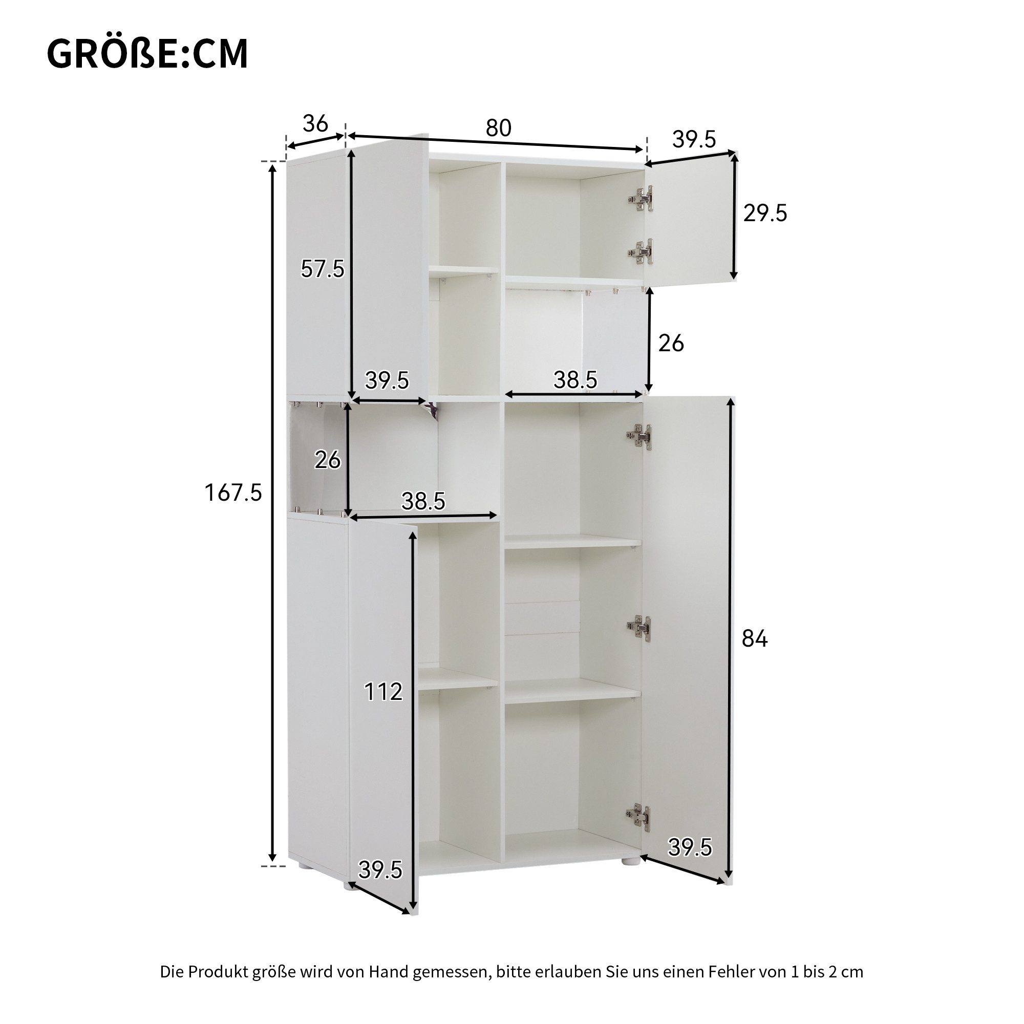 Ulife Vitrine mit LED-Beleuchtung – Hochschrank aus transparentem Acryl in günstig online kaufen