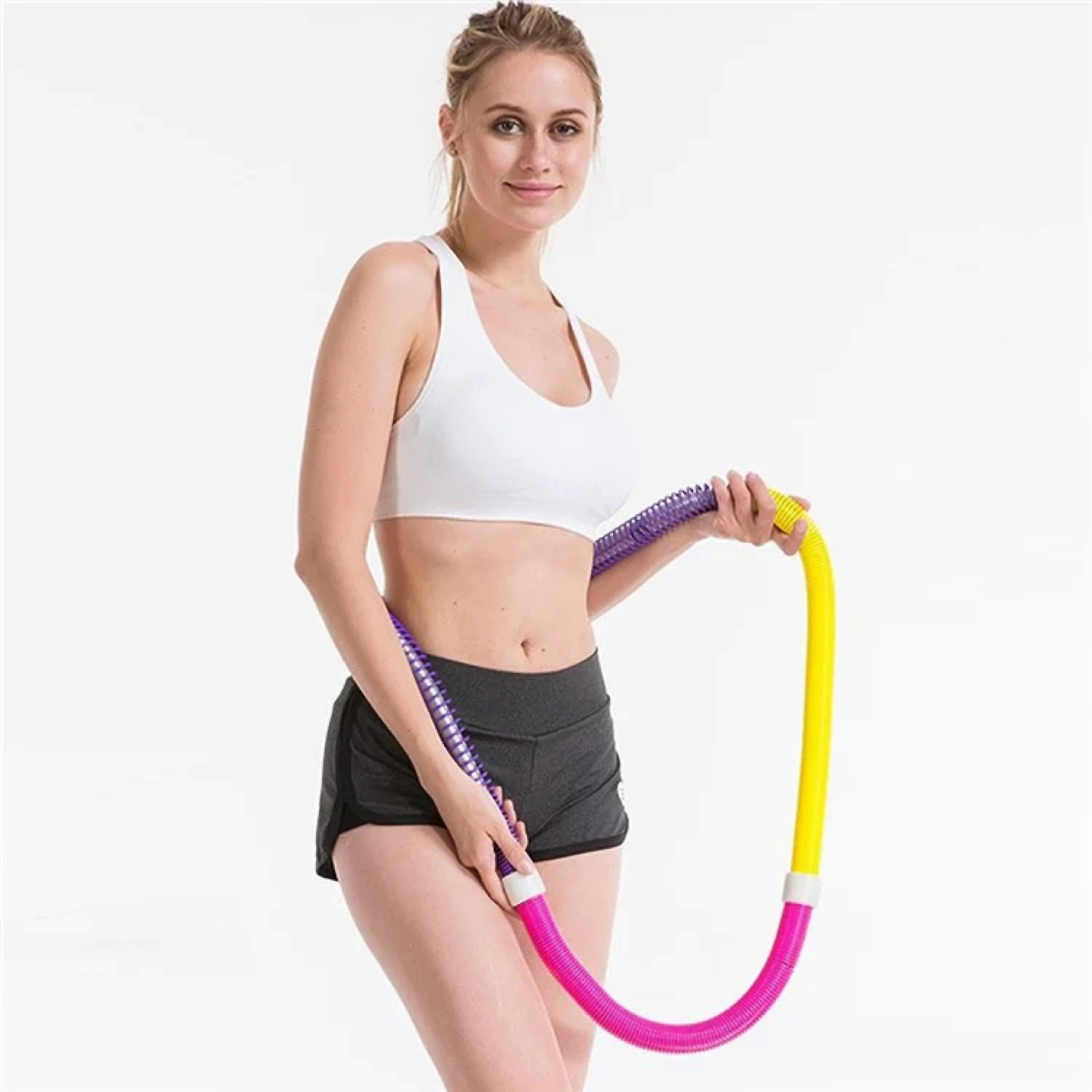 Sport-Knight® Hula-Hoop-Reifen Bauchtrainer Hula Hoop mit Rückfederung – Spiral-Fitnessreifen