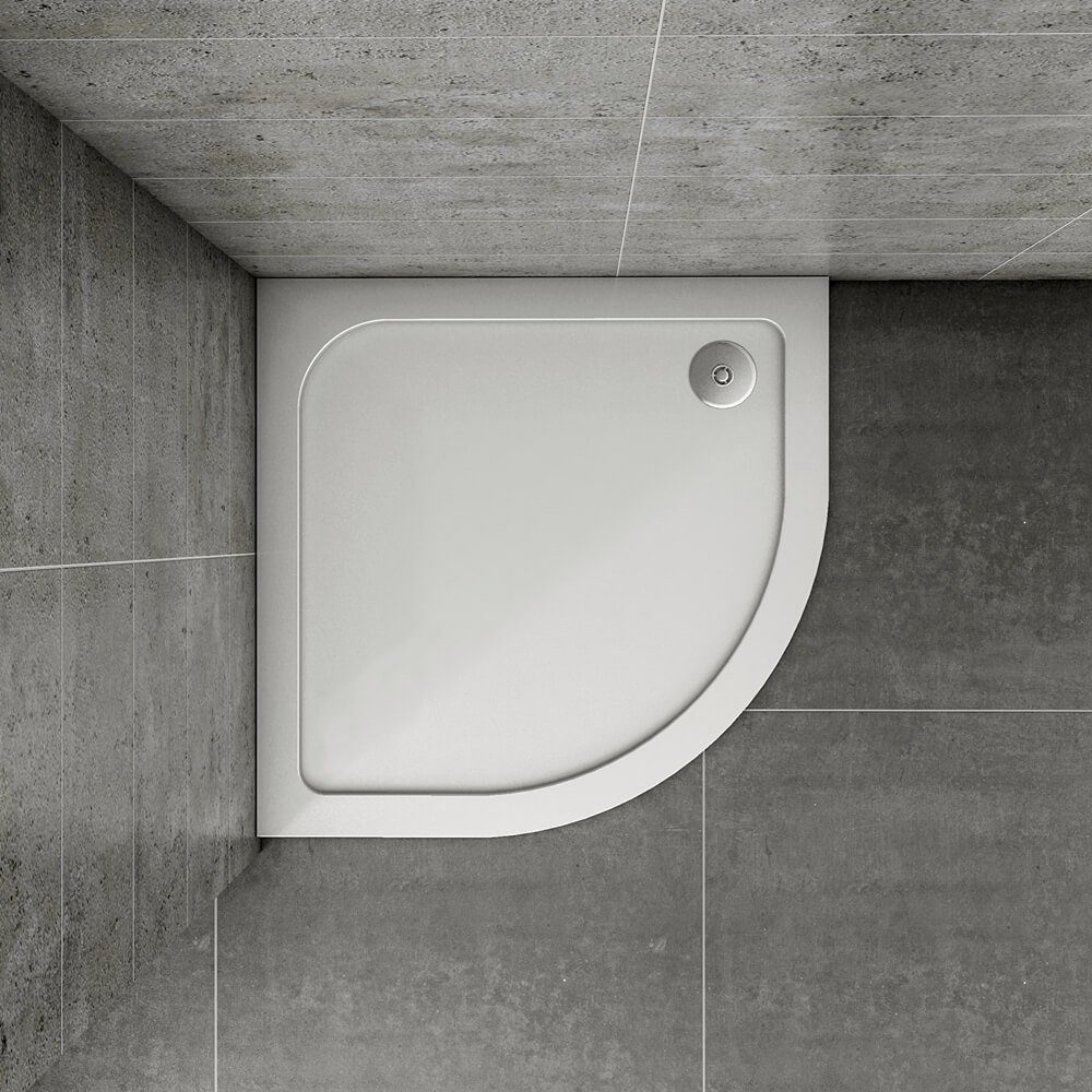 AQUABAD Duschwanne Elegana 80x80 Cm – Quadratische Duschtasse Mit LeakProtect In Black Stone