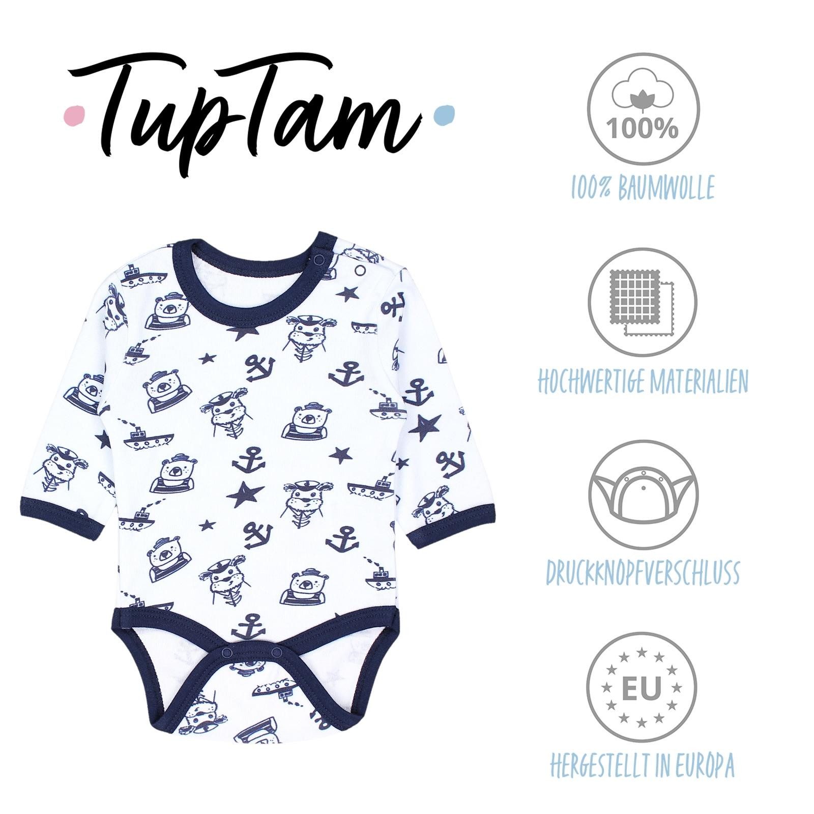 TupTam Langarmbody TupTam Baby Unisex Langarm Body mit Aufdruck Spruch 5er Pack