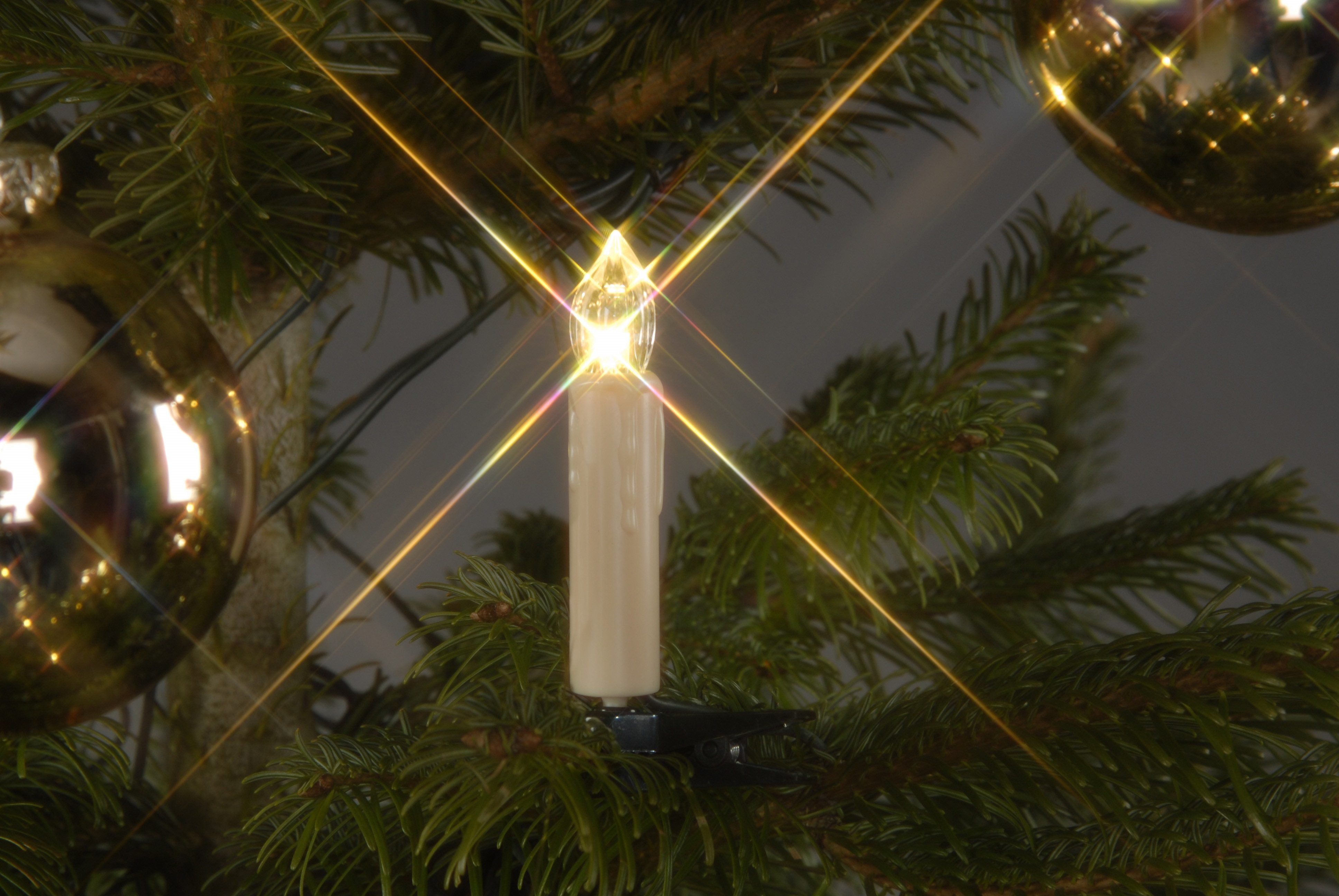 TRANGO LED-Christbaumkerzen, 24-flammig, mit Stecksystem Innenbereich Weihn günstig online kaufen