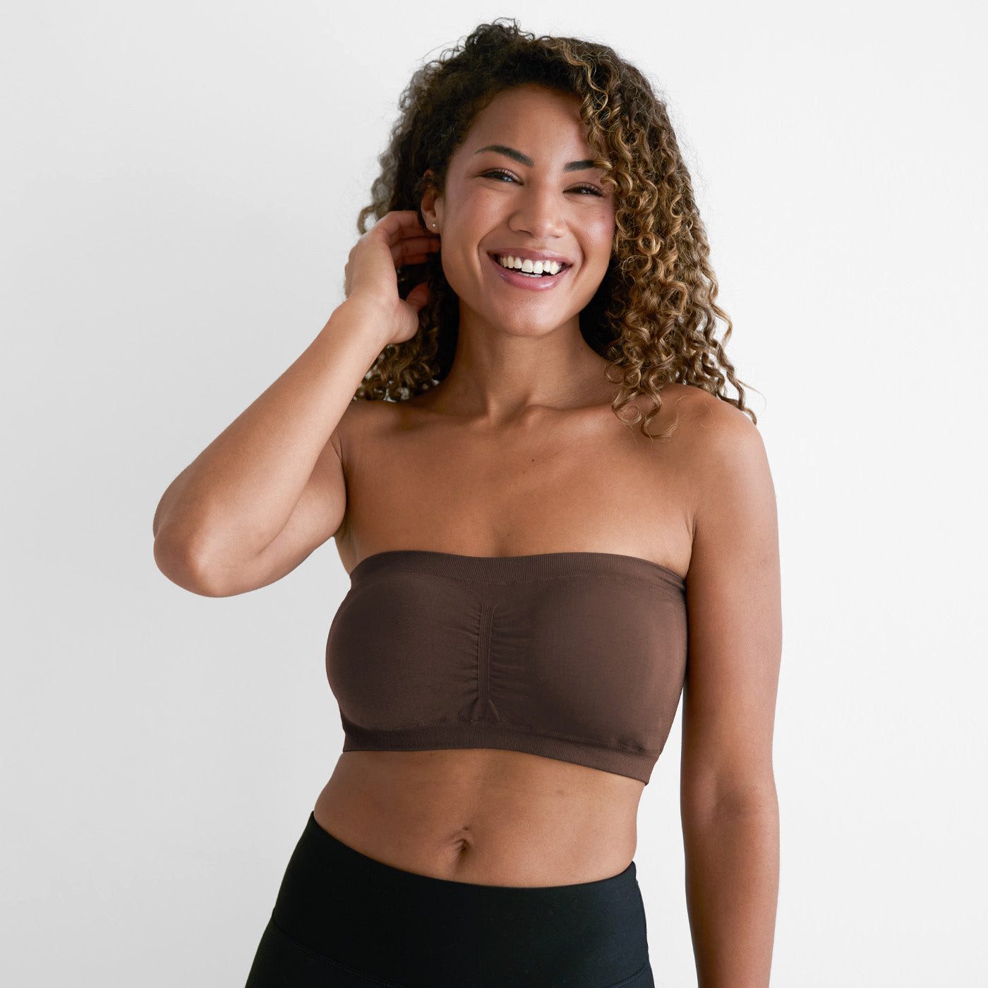 Creamy Fabrics Soft-BH Bandeau-BH-Braun-XL (1-tlg) günstig online kaufen