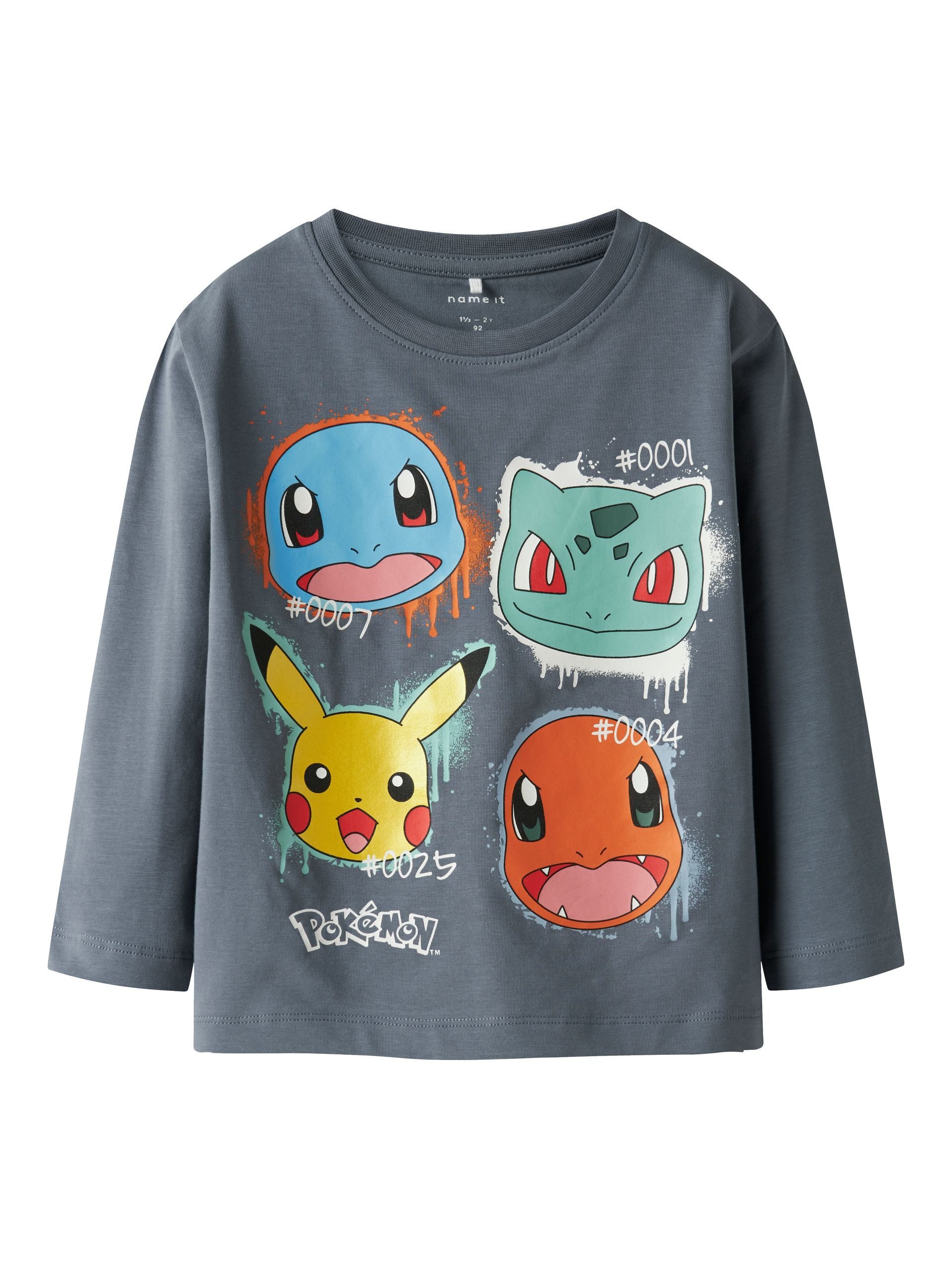 Name It Langarmshirt NMMNOR POKEMON LS NREG TOP BOX SKY
