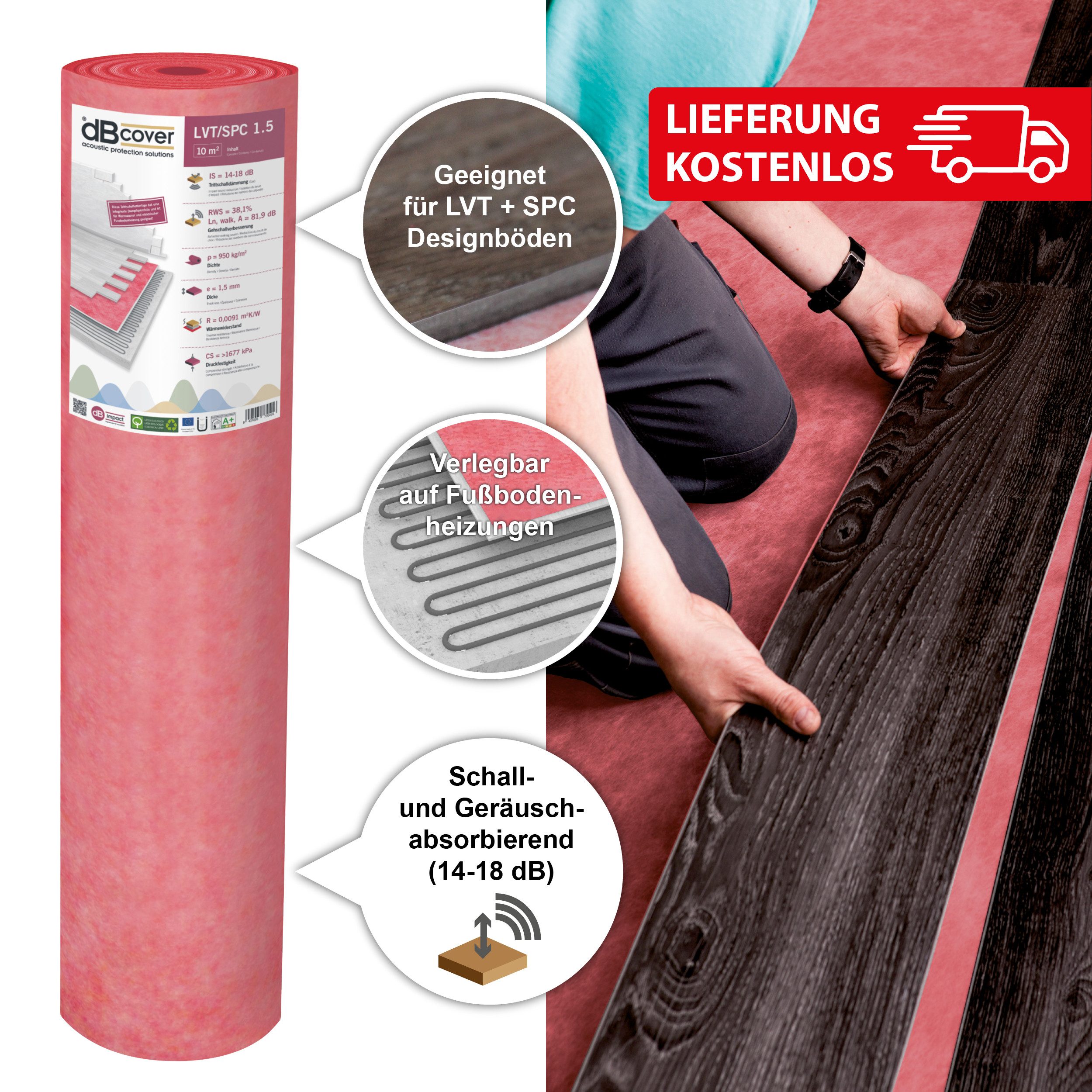 db Cover Dämmunterlage Unterlagsmatte für Vinylböden und Designböden inkl. günstig online kaufen
