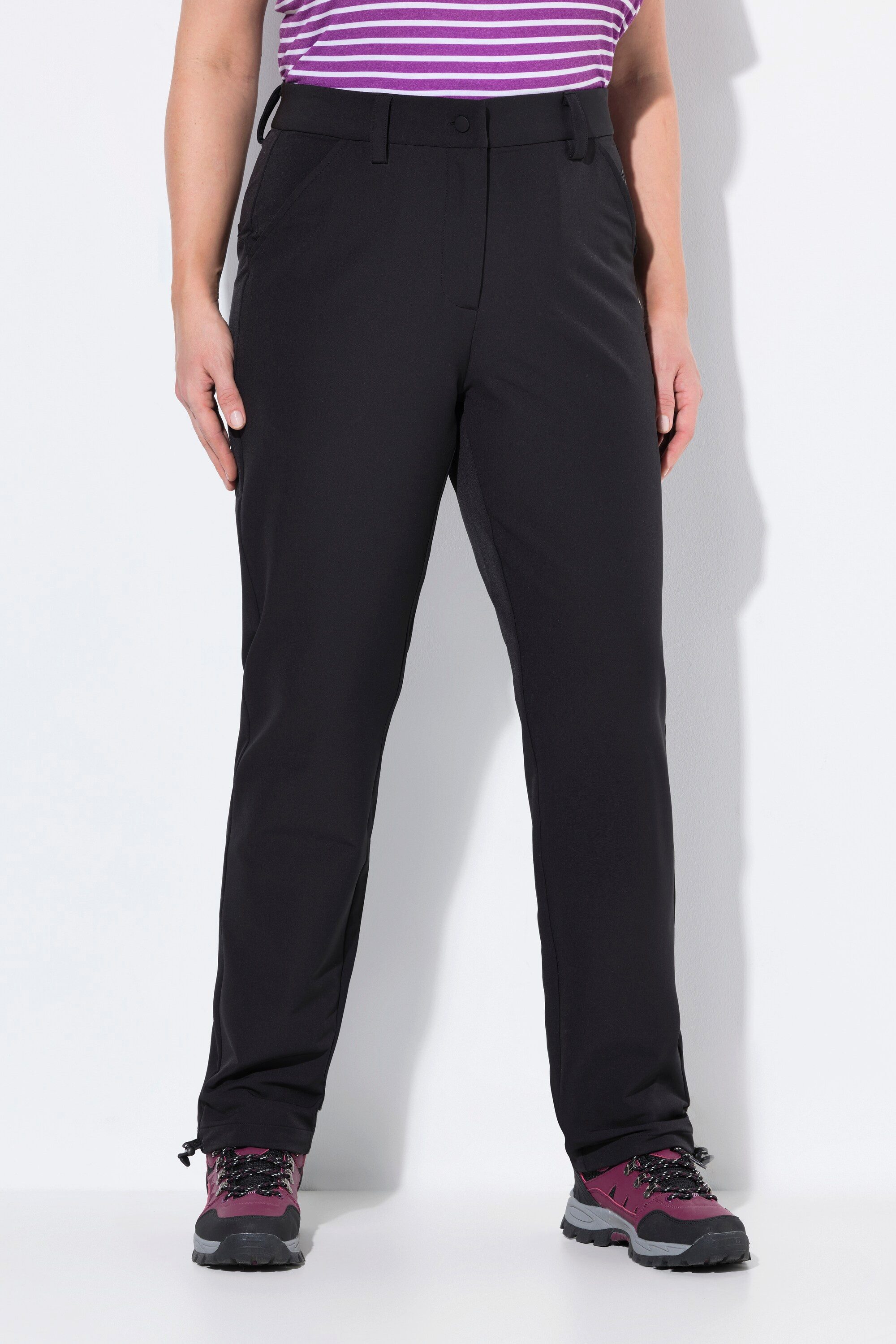 Ulla Popken Funktionshose Softshell-Hose superdünn Saum günstig online kaufen