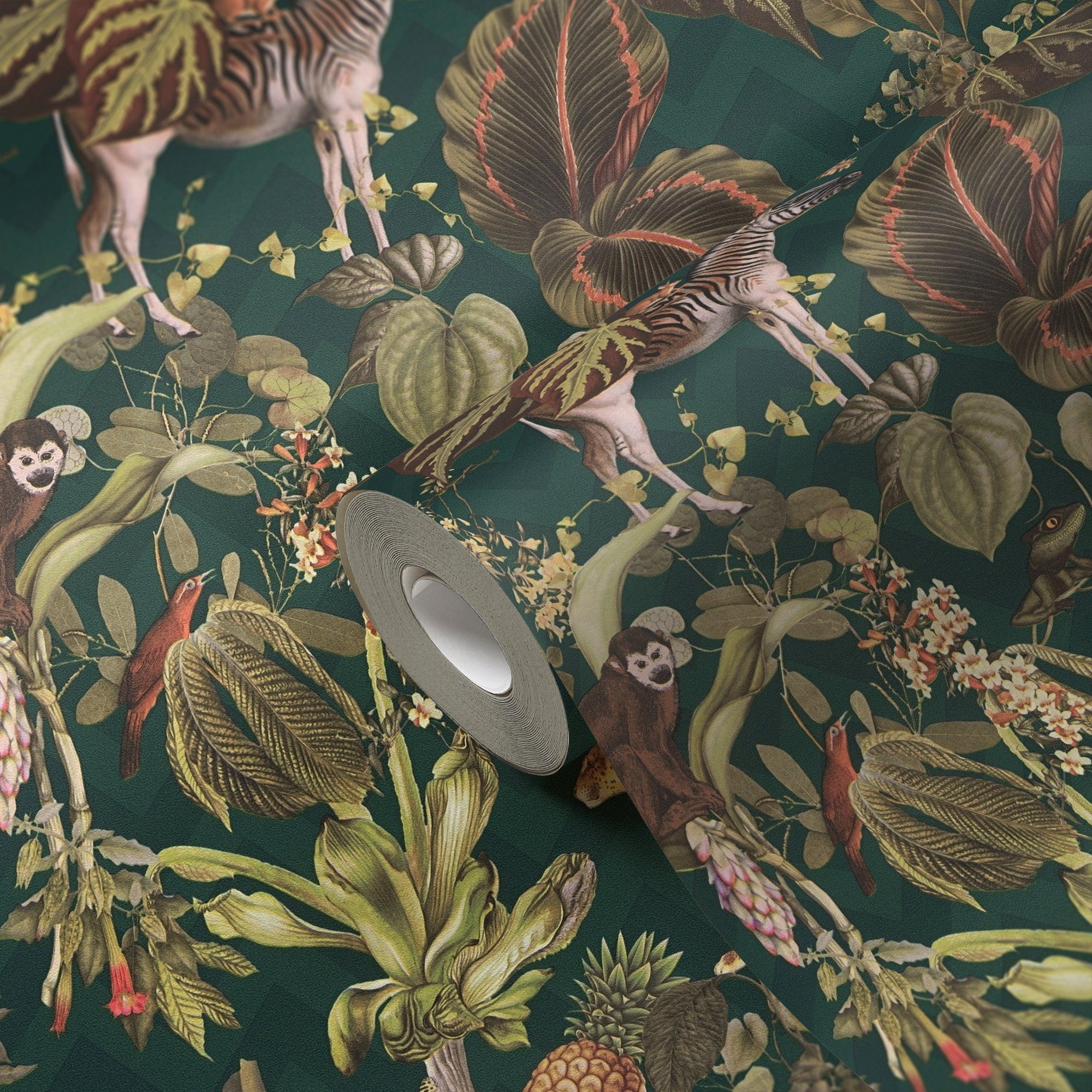 METROPOLIS BY MICHALSKY LIVING Vliestapete Change is good, Jungle Joy, leicht strukturiert, botanisch, floral, tropisch, Designertapete Tapete Dschungel Tapeten Wohnzimmer Schlafzimmer Küche