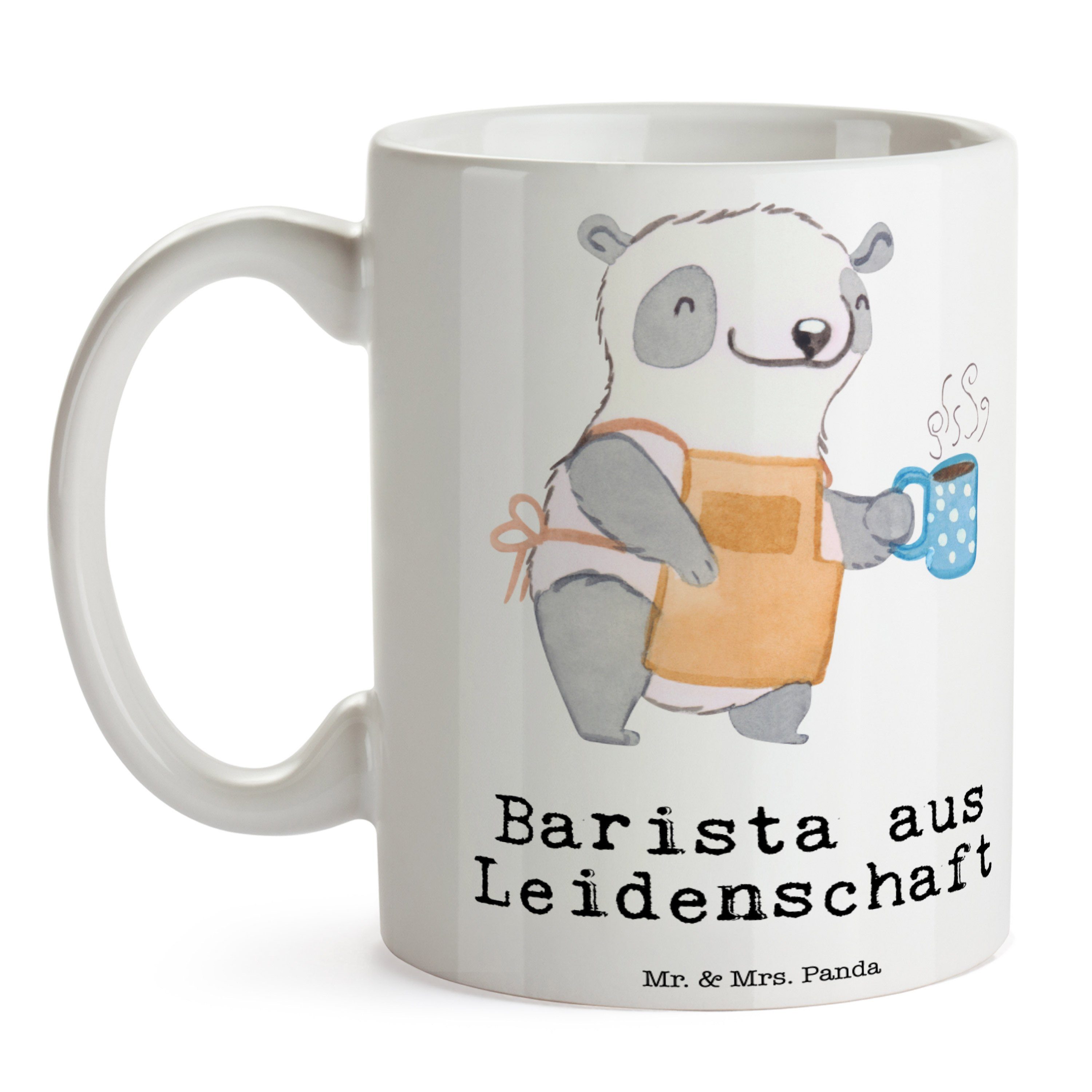Keramik & Weiß Teet, Leidenschaft Tasse, - aus Tasse Panda Mr. Mrs. Barista Tasse Motive, - Geschenk,